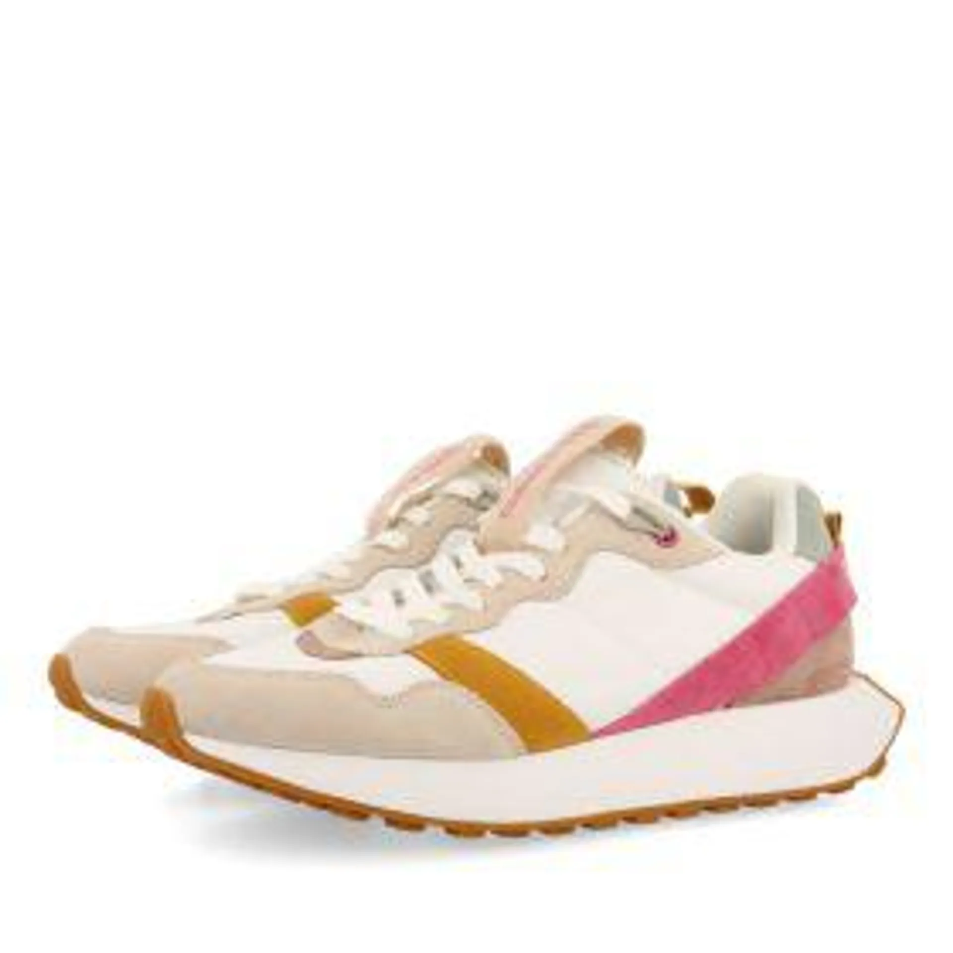 Chacao women's fuchsia retro-style sneakers with multicoloured details