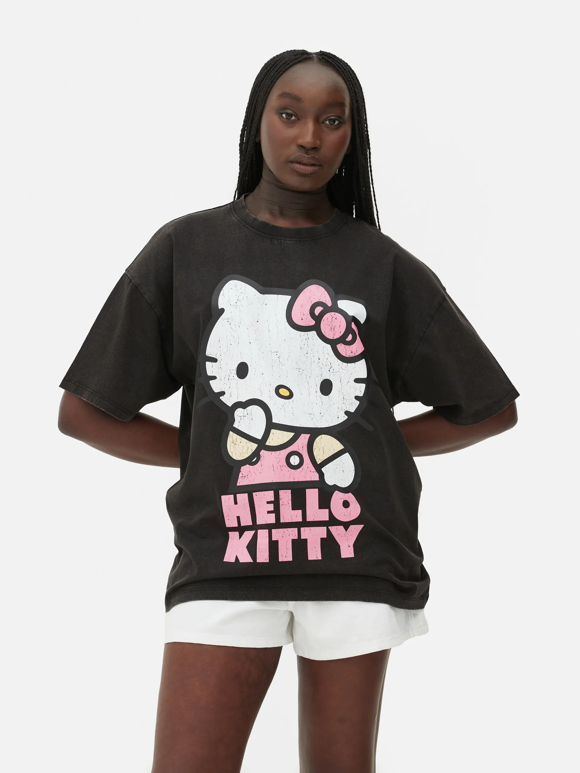 Camiseta extragrande con estampado de Hello Kitty