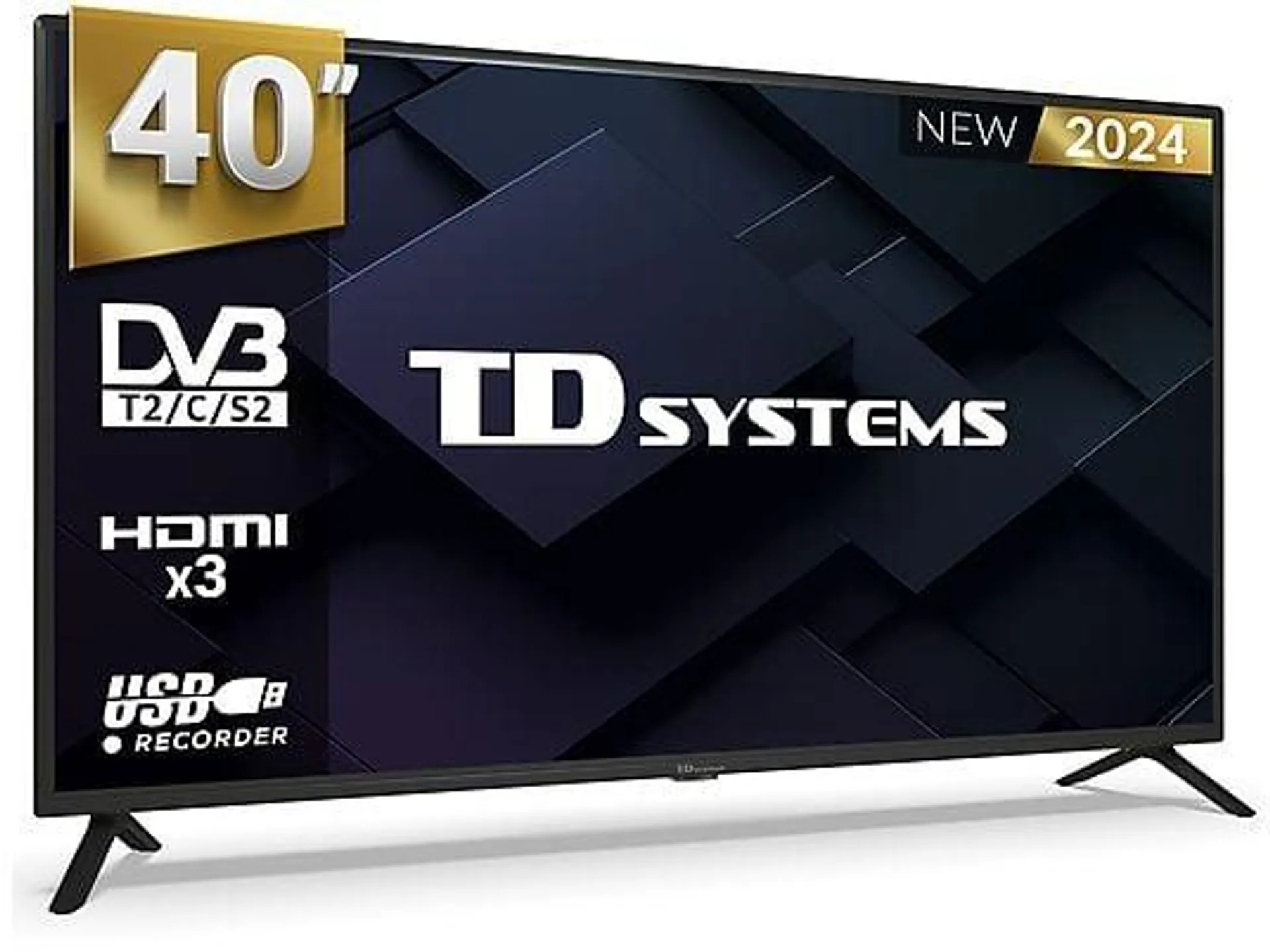 TV DLED 40" - TD SYSTEMS PRIME40C19F, Full-HD, DVB-T2 (H.265), Negro