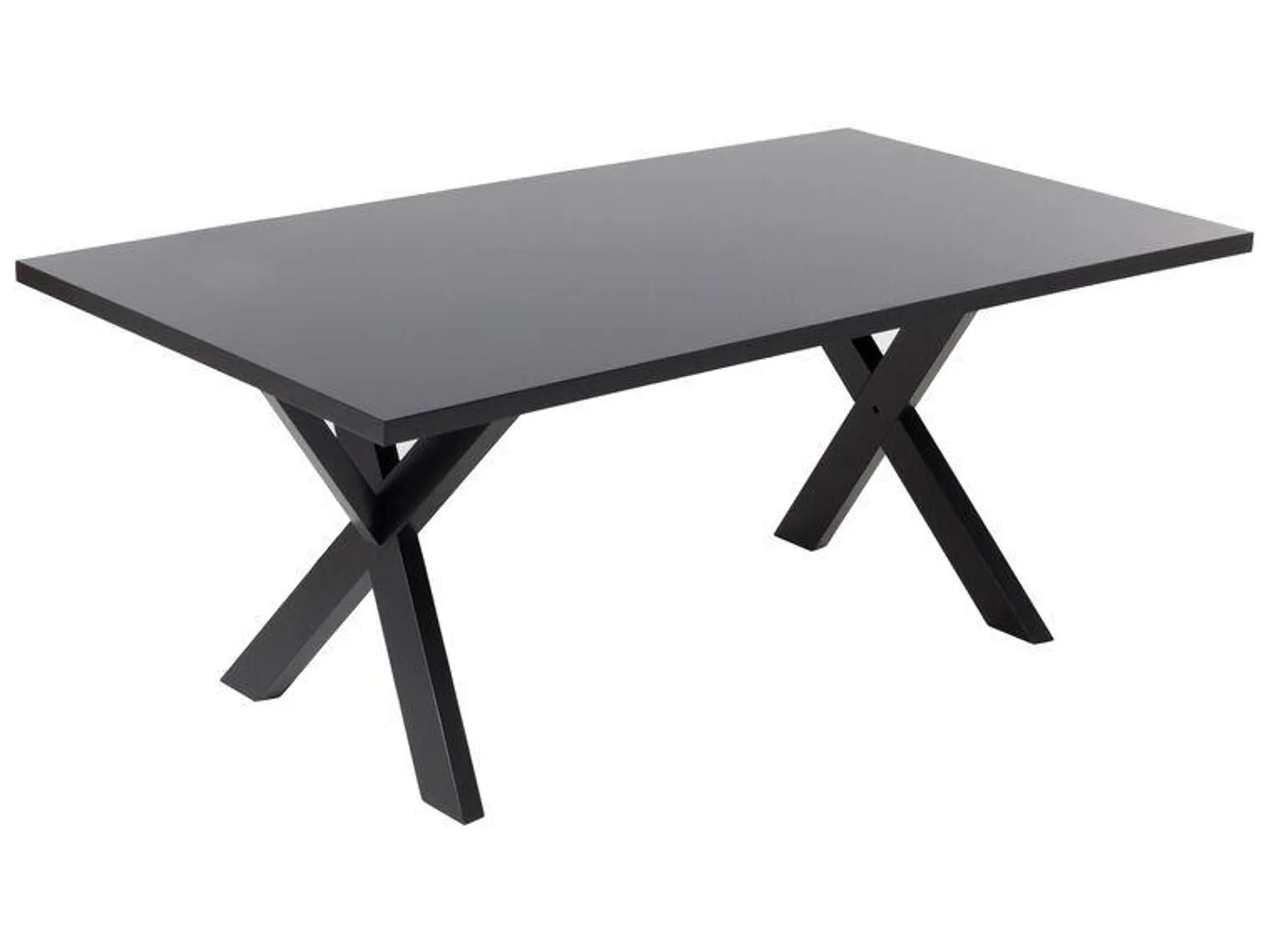 Mesa de comedor negra 180 x 100 cm LISALA