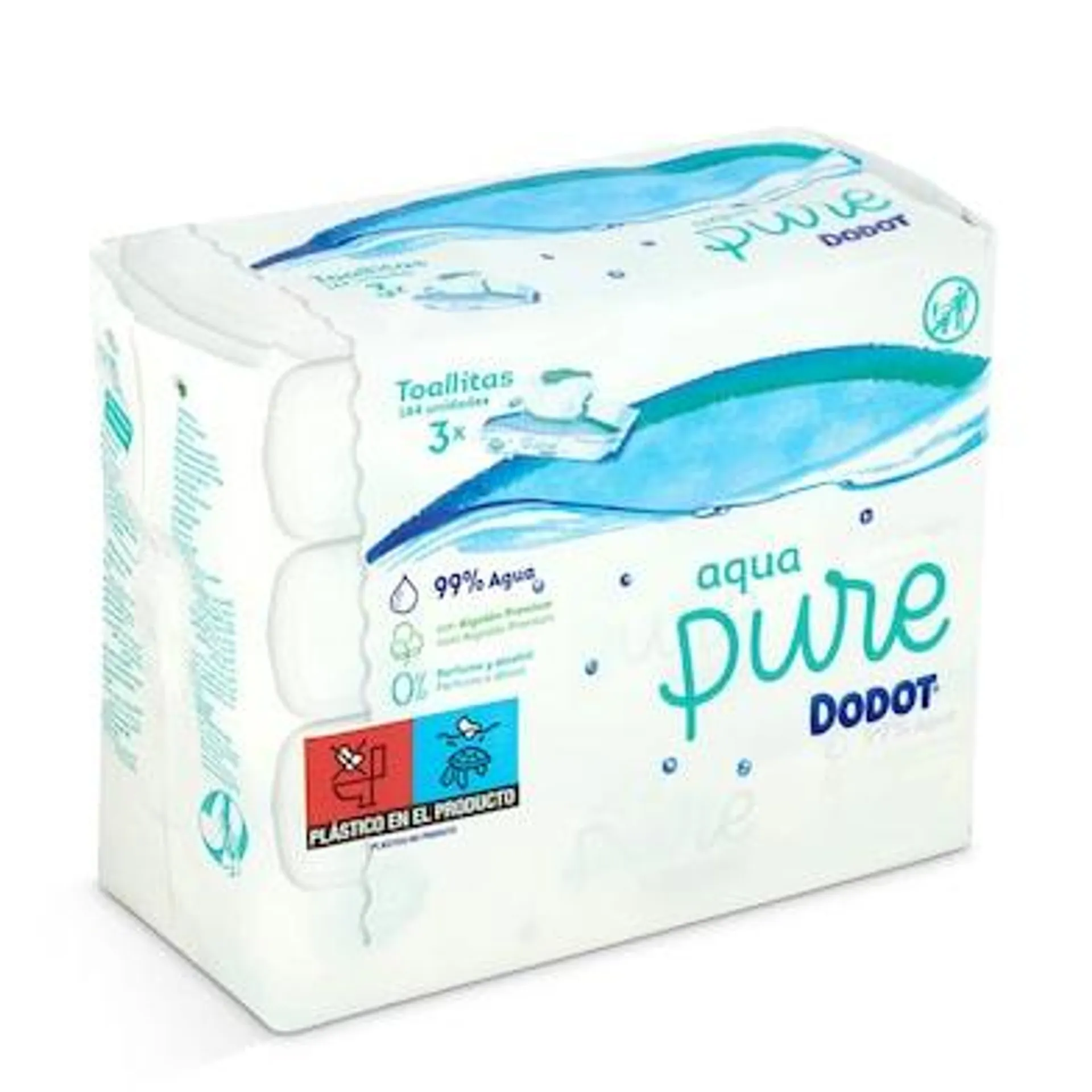 Toallitas para bebés aqua pure Dodot bolsa 3 x 48 unidades