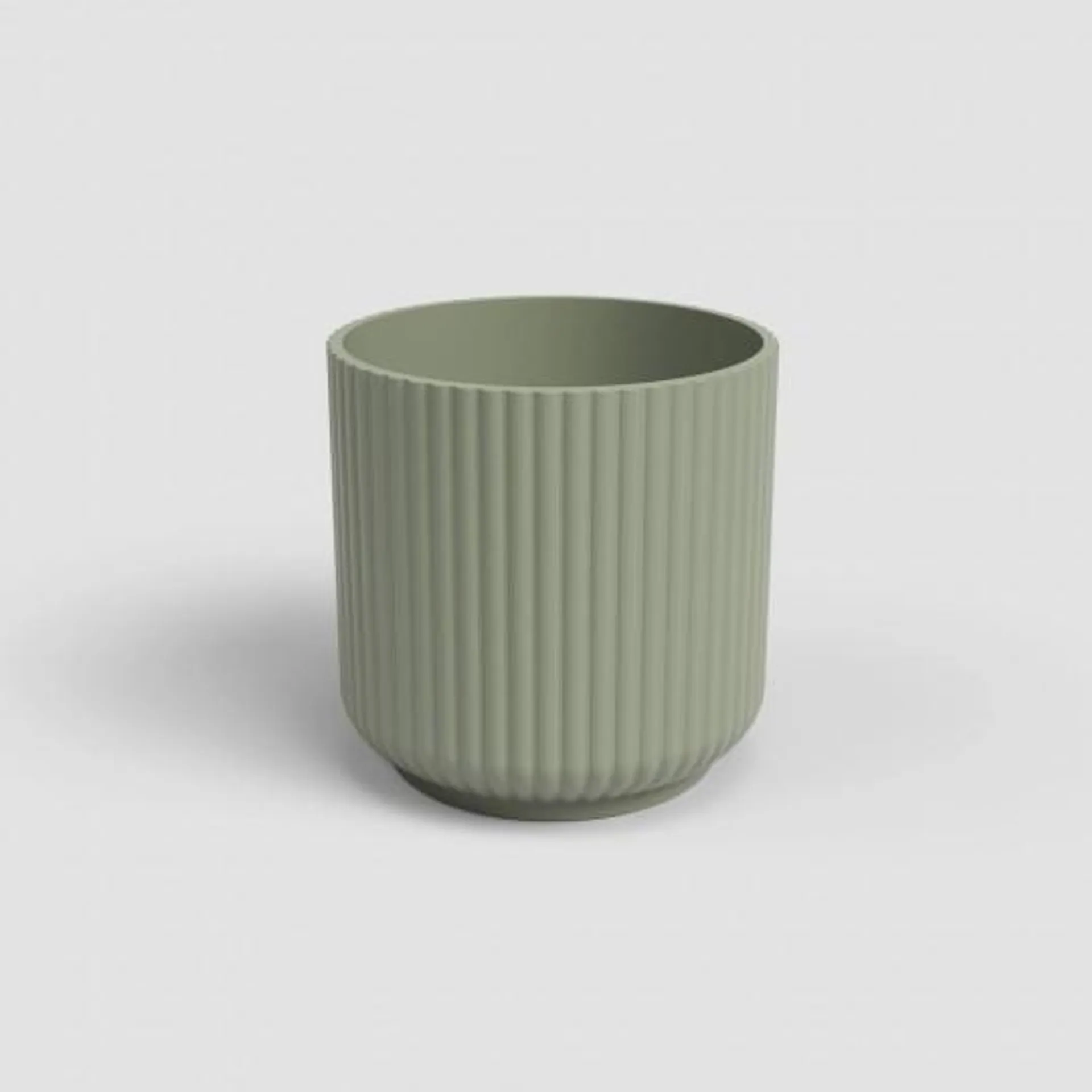 MACETA LUNA VERDE D14X H12,60CM,