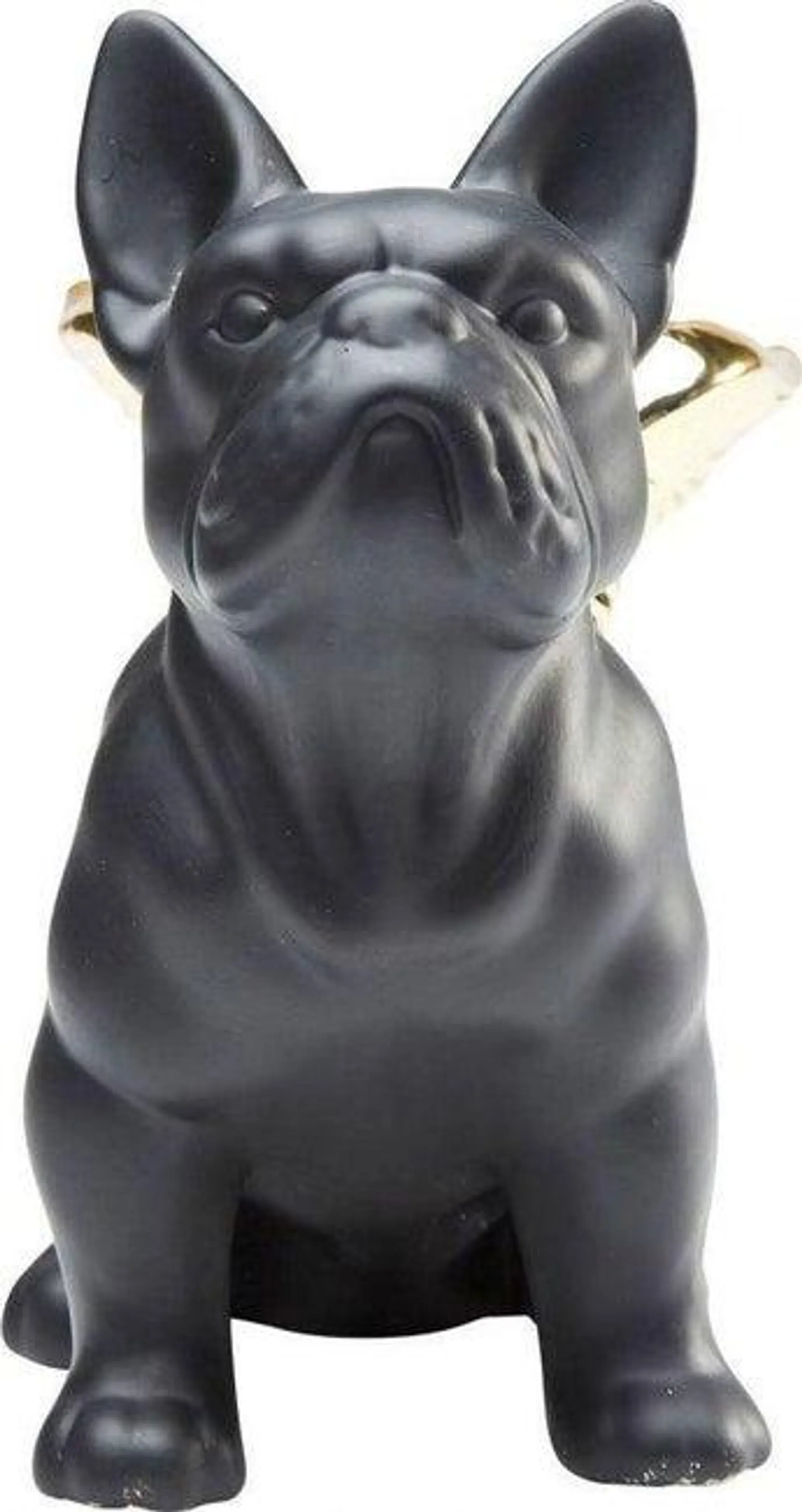 Figura deco Sitting Angel Dog oro-negro