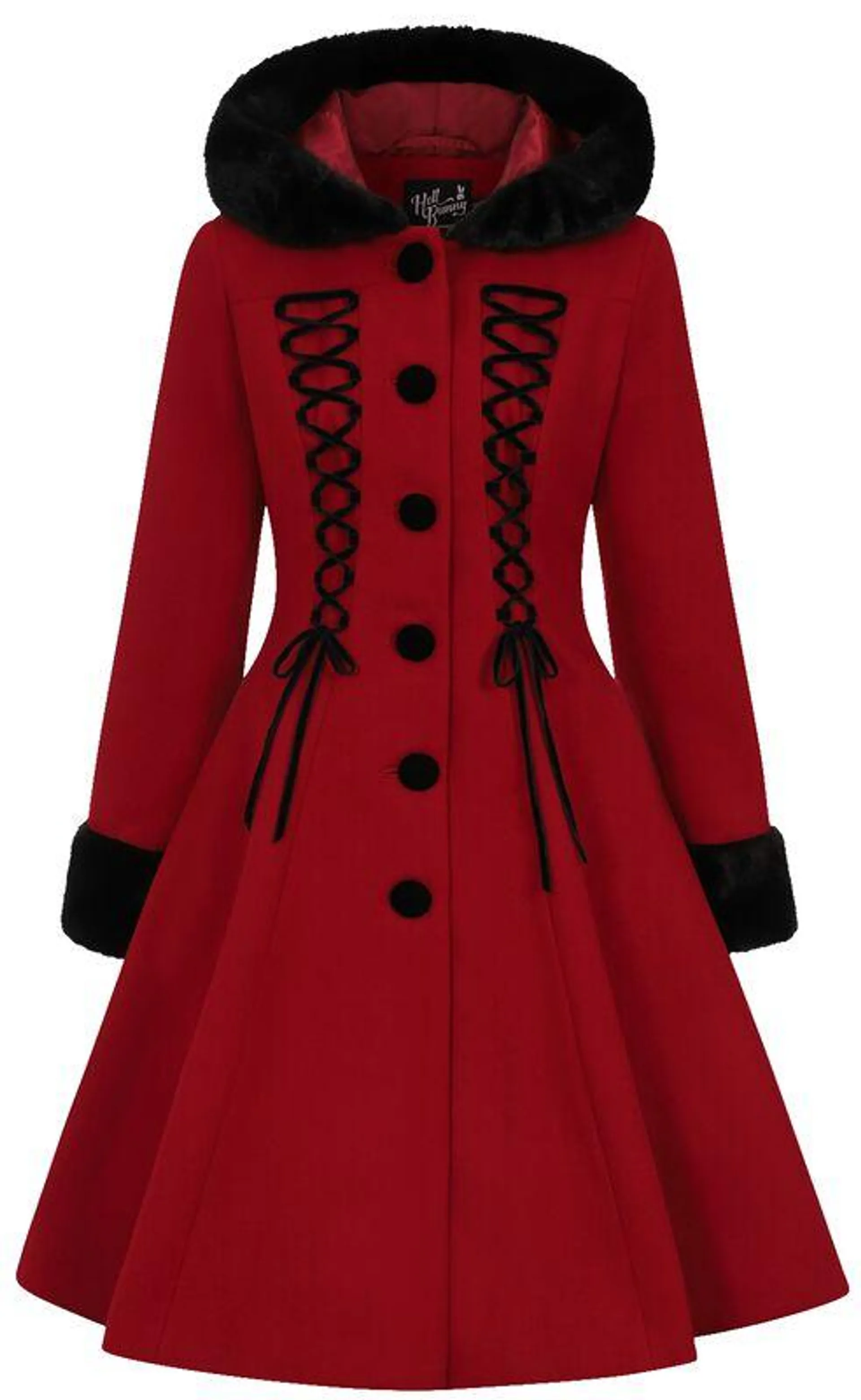 Amaya Coat | Cappotti | rosso/nero | Hell Bunny