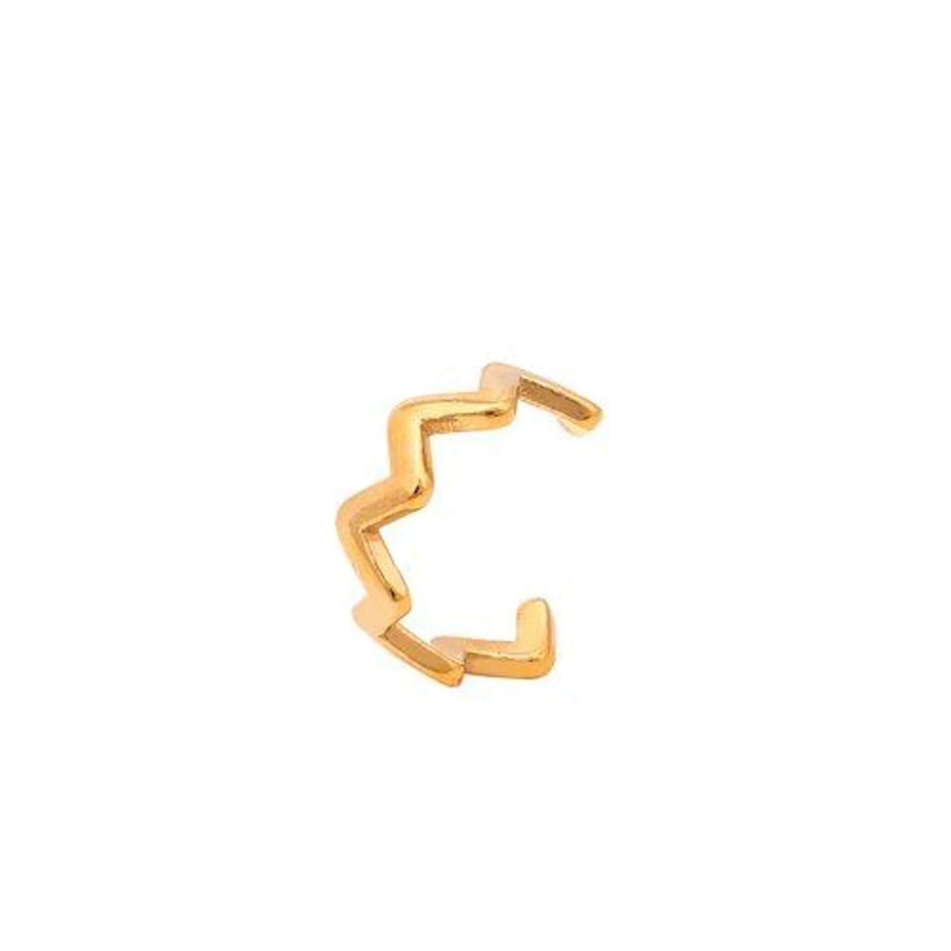 Pendiente Ear Cuff zigzag Plata bañada en Oro