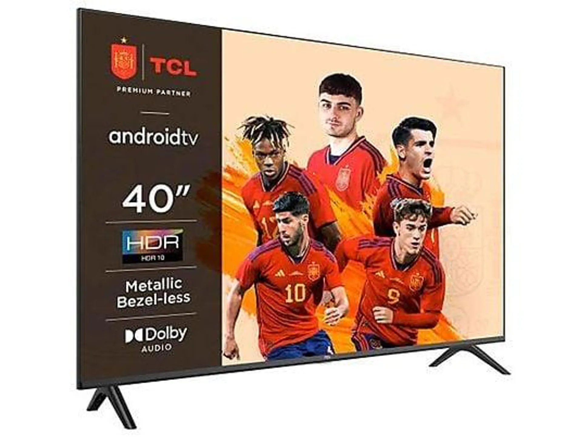 TV LED 40" - TCL 40S5401A, Full-HD, Cuatro núcleos, Smart TV, DVB-T2 (H.265), Metal oscuro cepillado