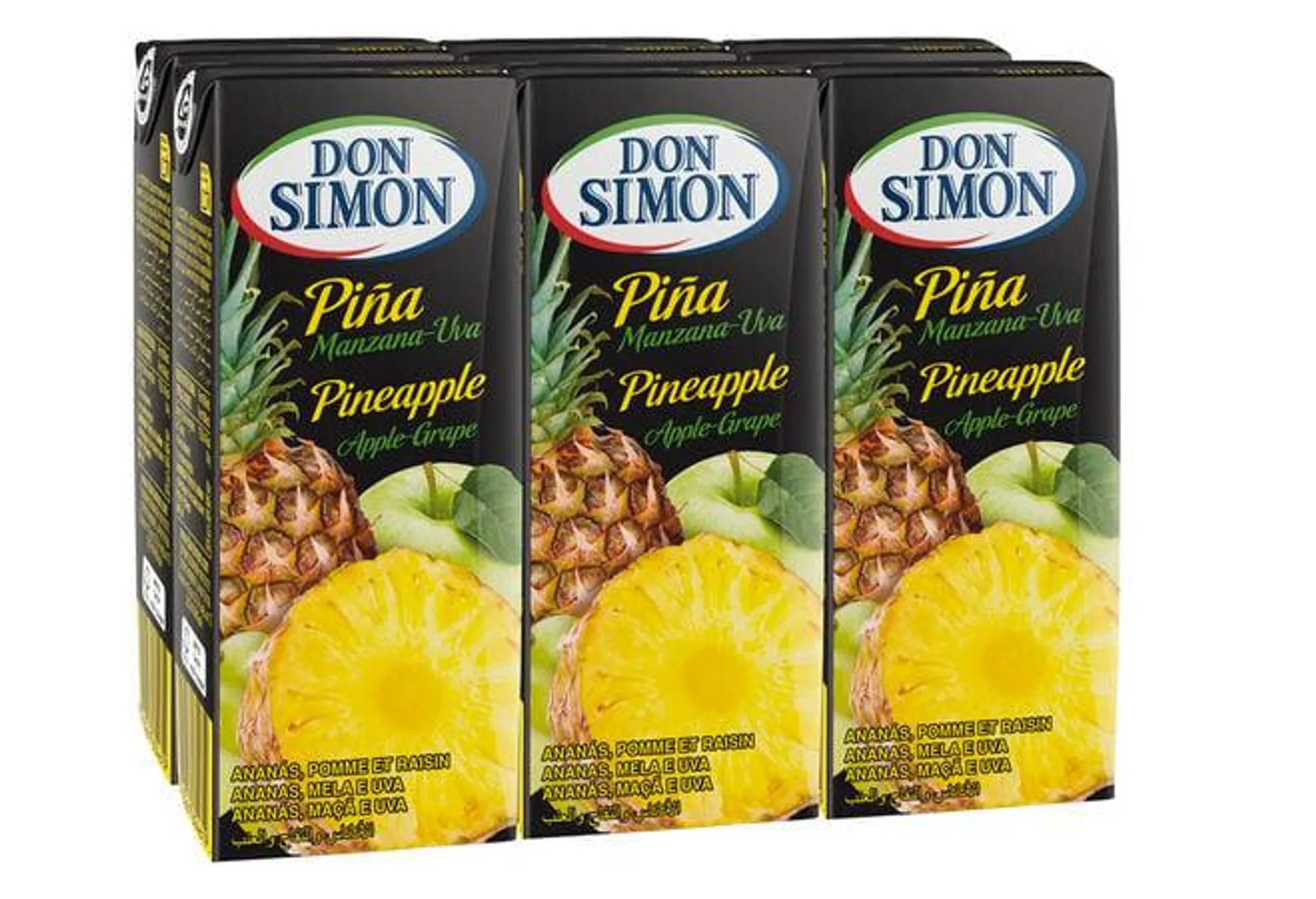 Zumo de piña, manzana y uva Don Simón pack 6