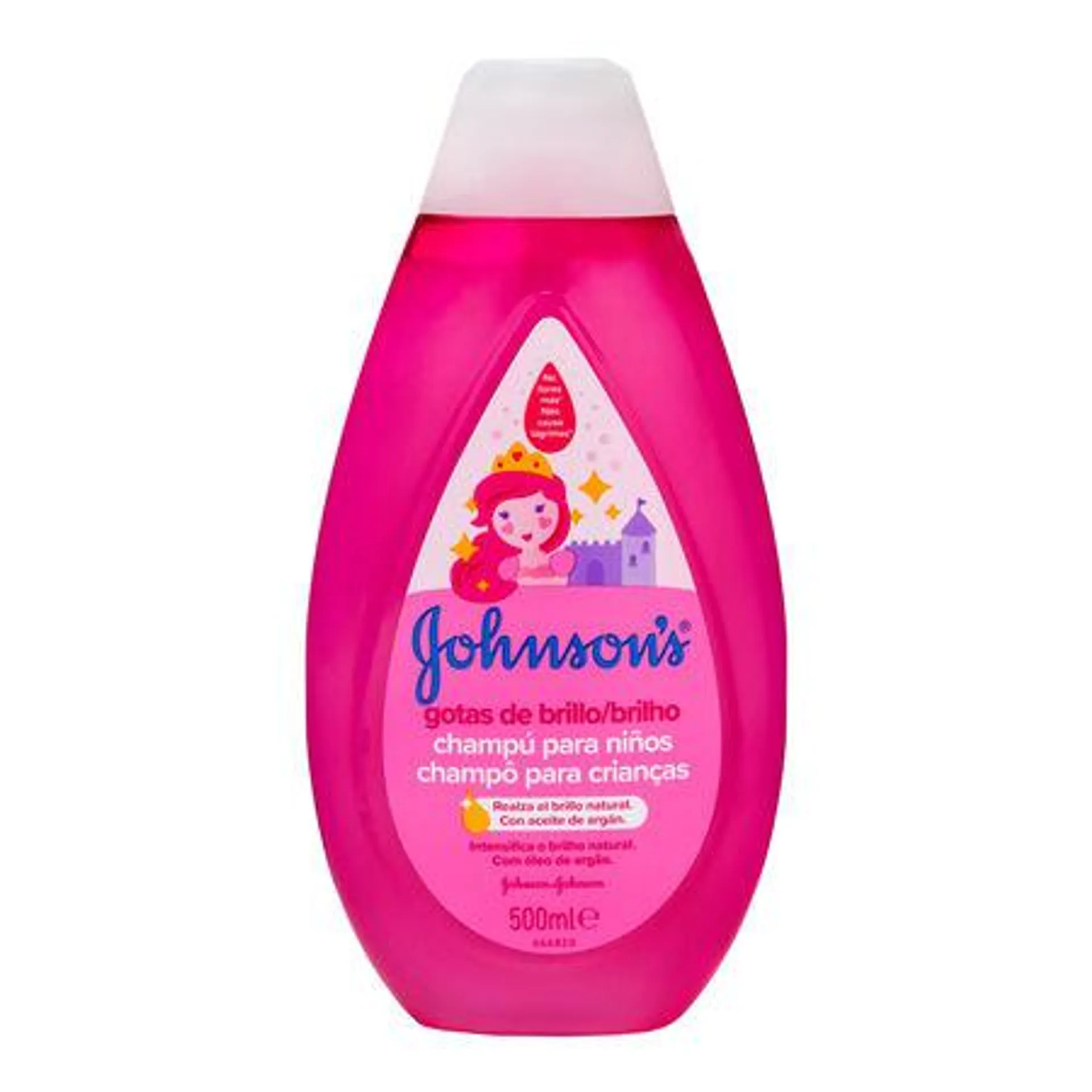 Champú infantil Johnson's 500ml gotas brillo