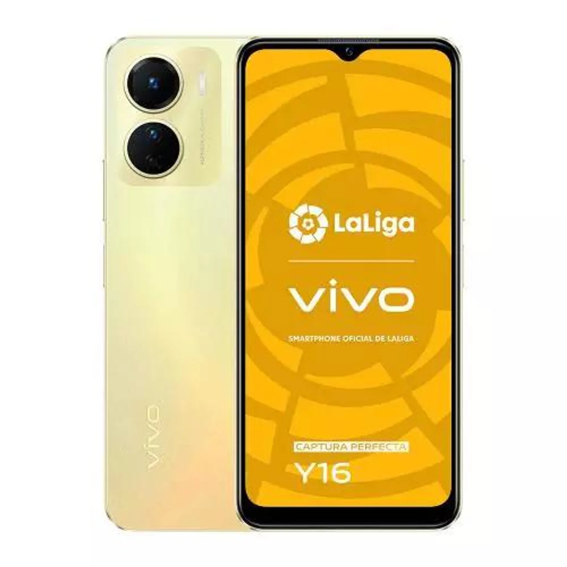 Smartphone Vivo Y16 4GB/128GB Gold 4G, 16.53cm, 6.51, 128GB, 4GB, Dual SIM, Sensor de huellas