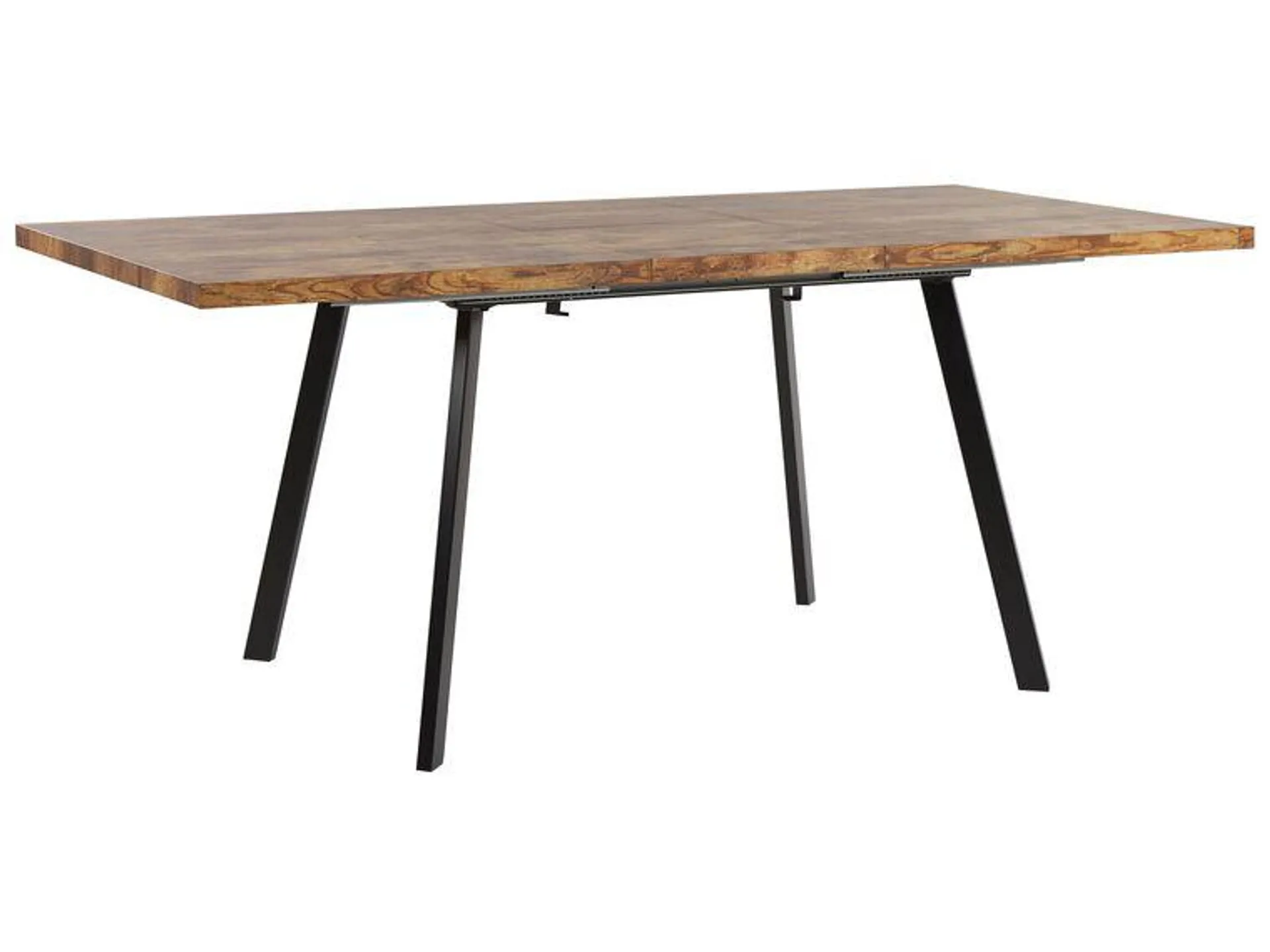 Mesa de comedor extensible madera clara/negro 140/180 x 90 cm HARLOW