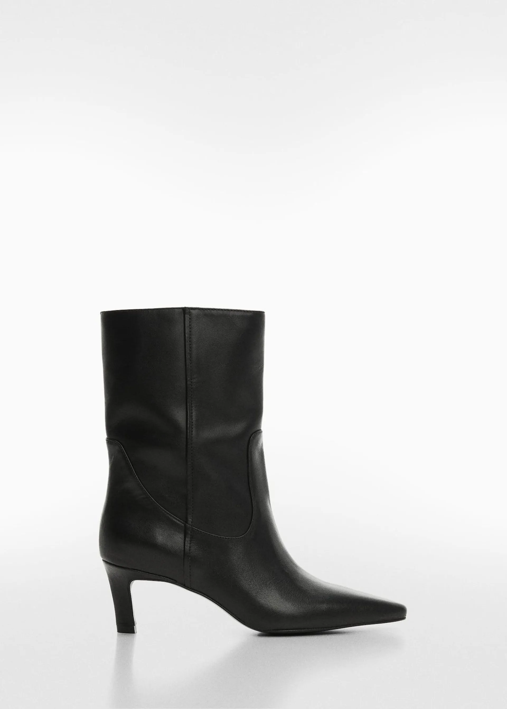 Bottines cuir talon kitten heel