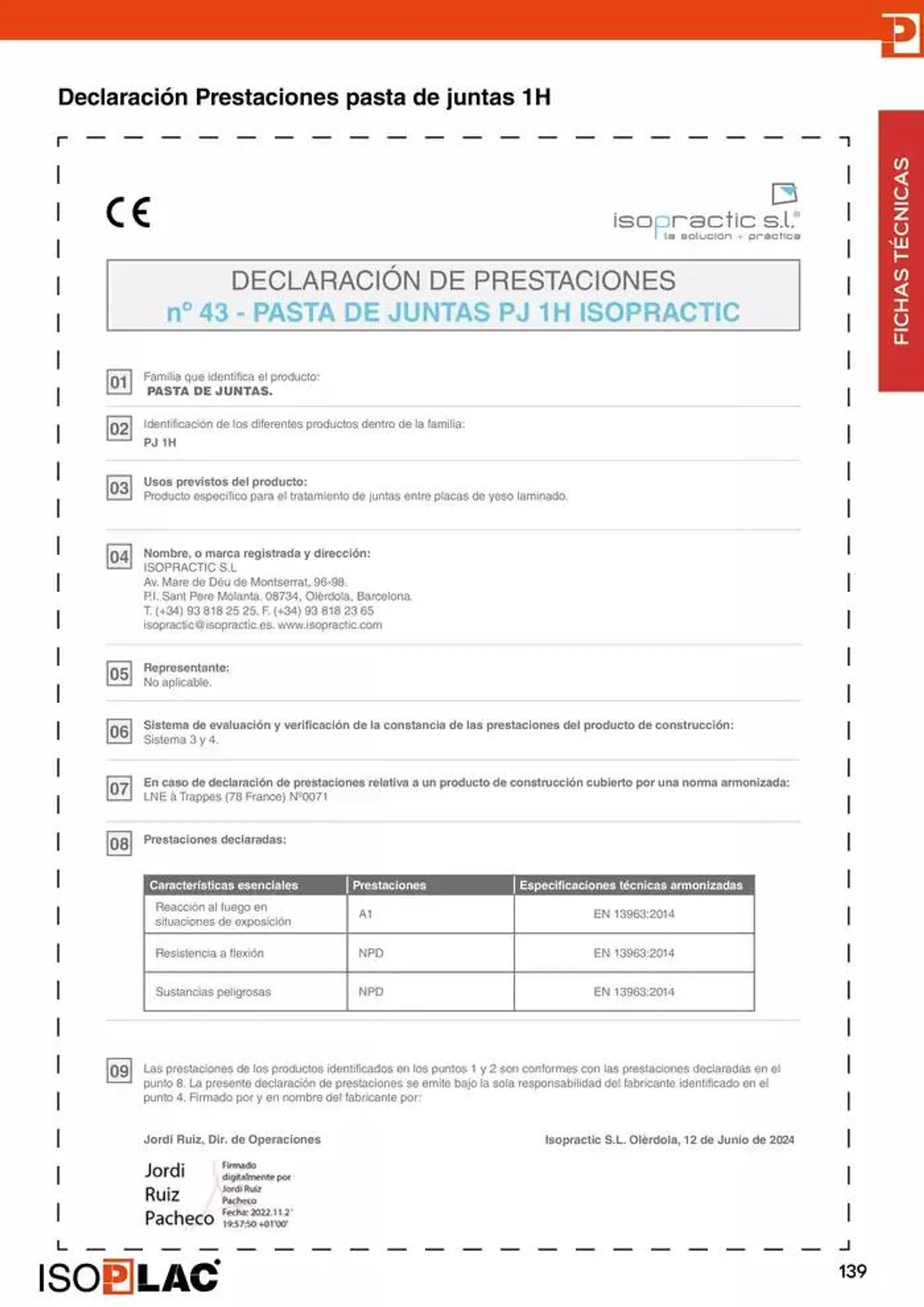 Catálogo de Manual Técnico Isoplac 15 de noviembre al 30 de noviembre 2024 - Página 139