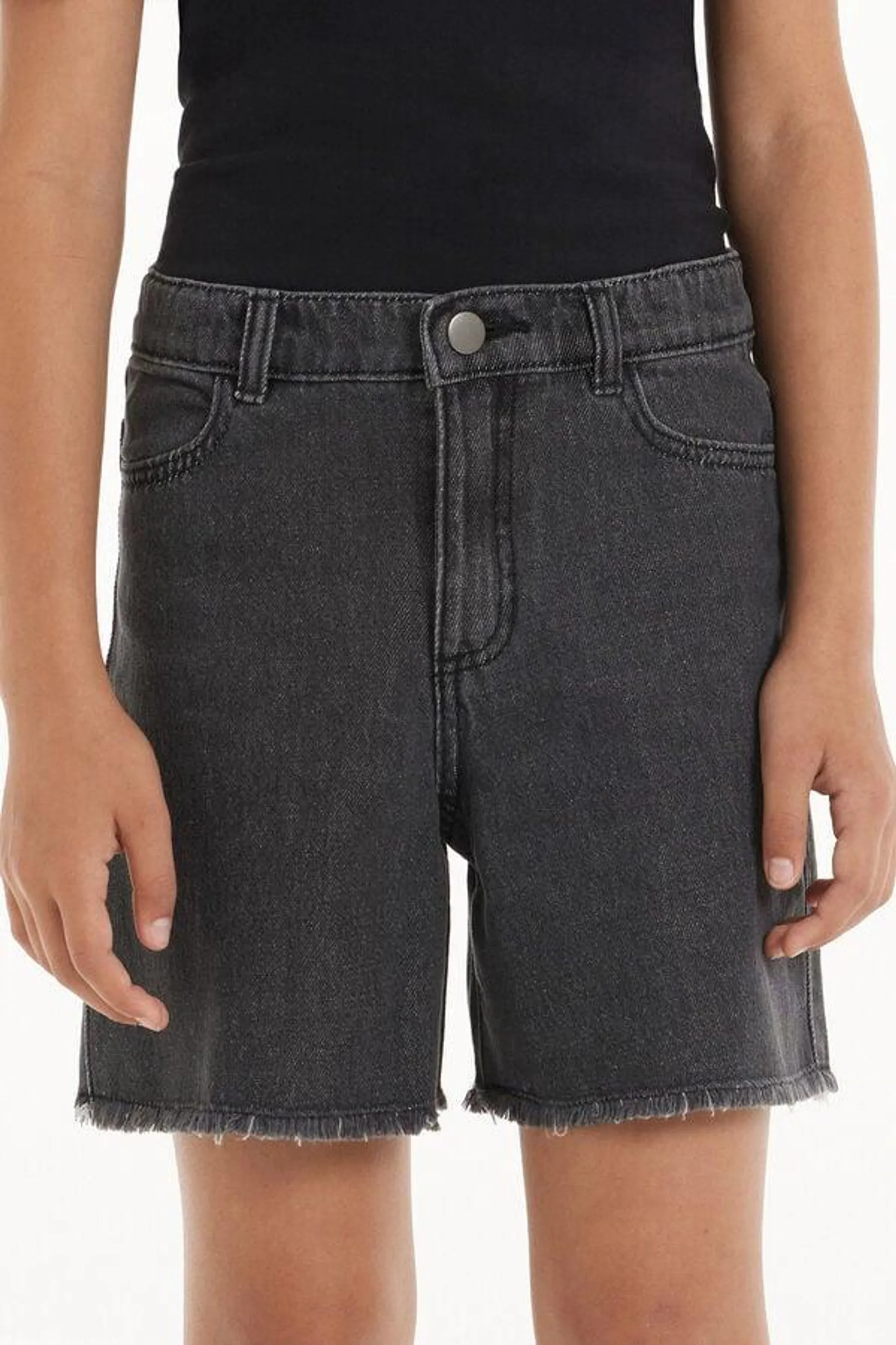 Shorts de Denim Deshilachados