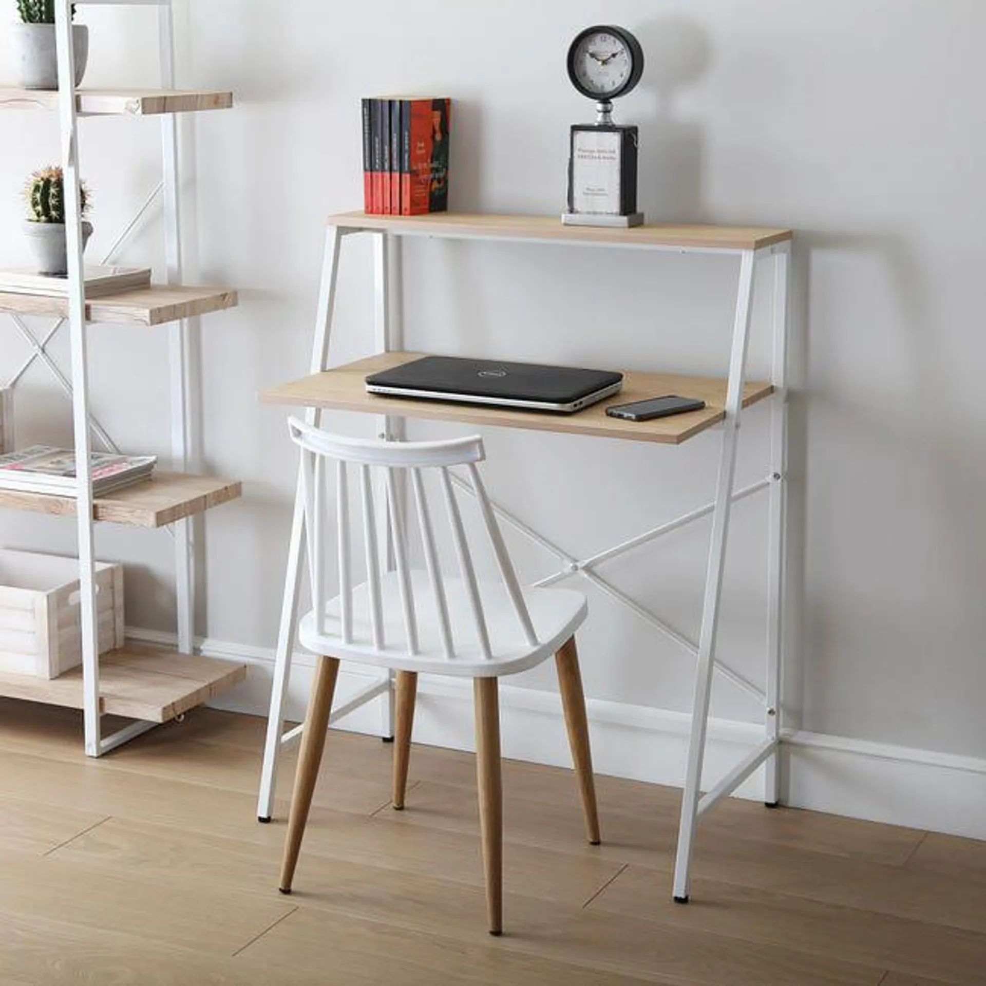 Mesa escritorio Tokyo blanco / roble de 104x48x80 cm Ver detalles del producto