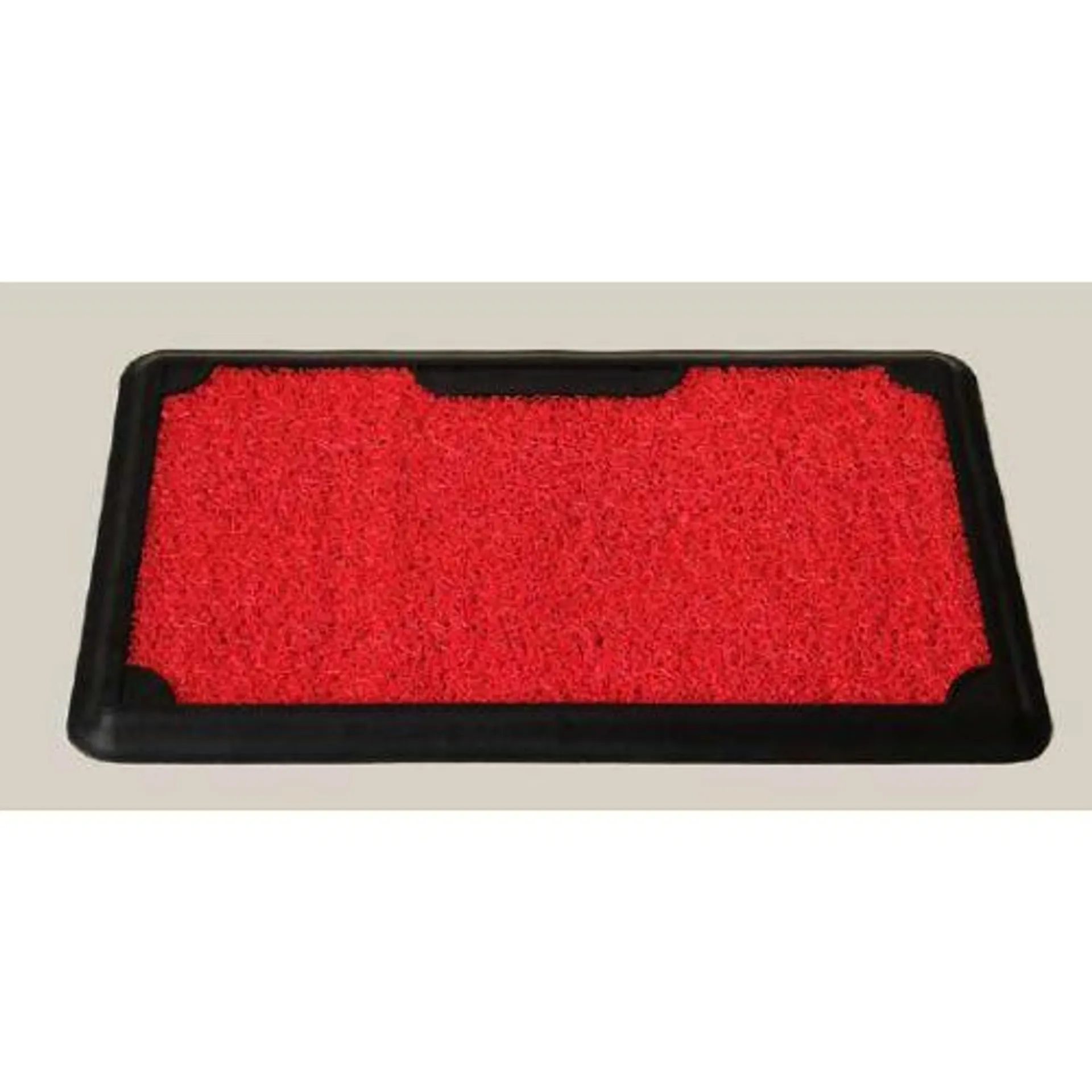 Felpudo desinfectante 45x70x2cm rectangular dintex vinilo rojo pro-safe con bandeja 55549 130074