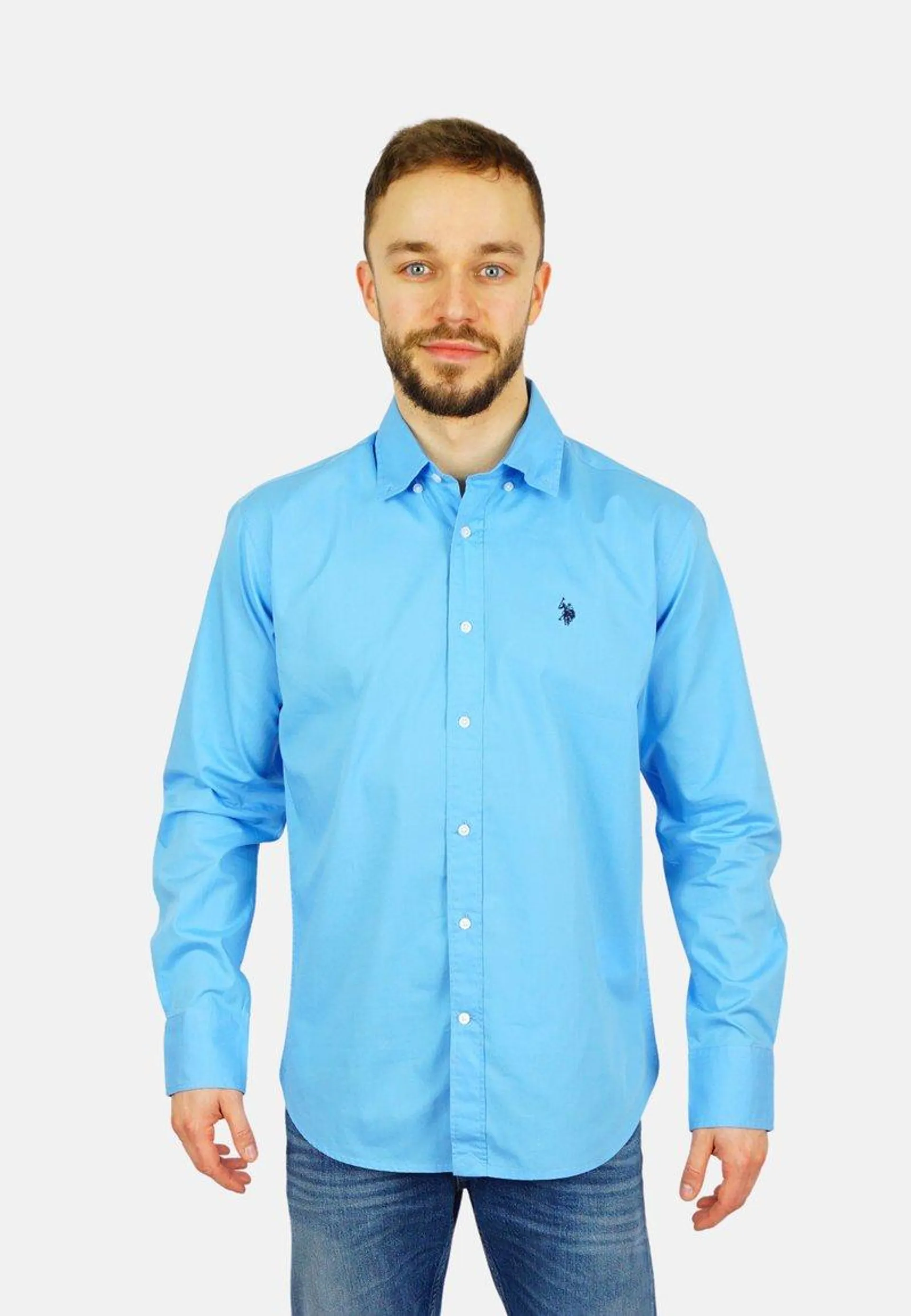 BUTTON DOWN - Camisa - blau