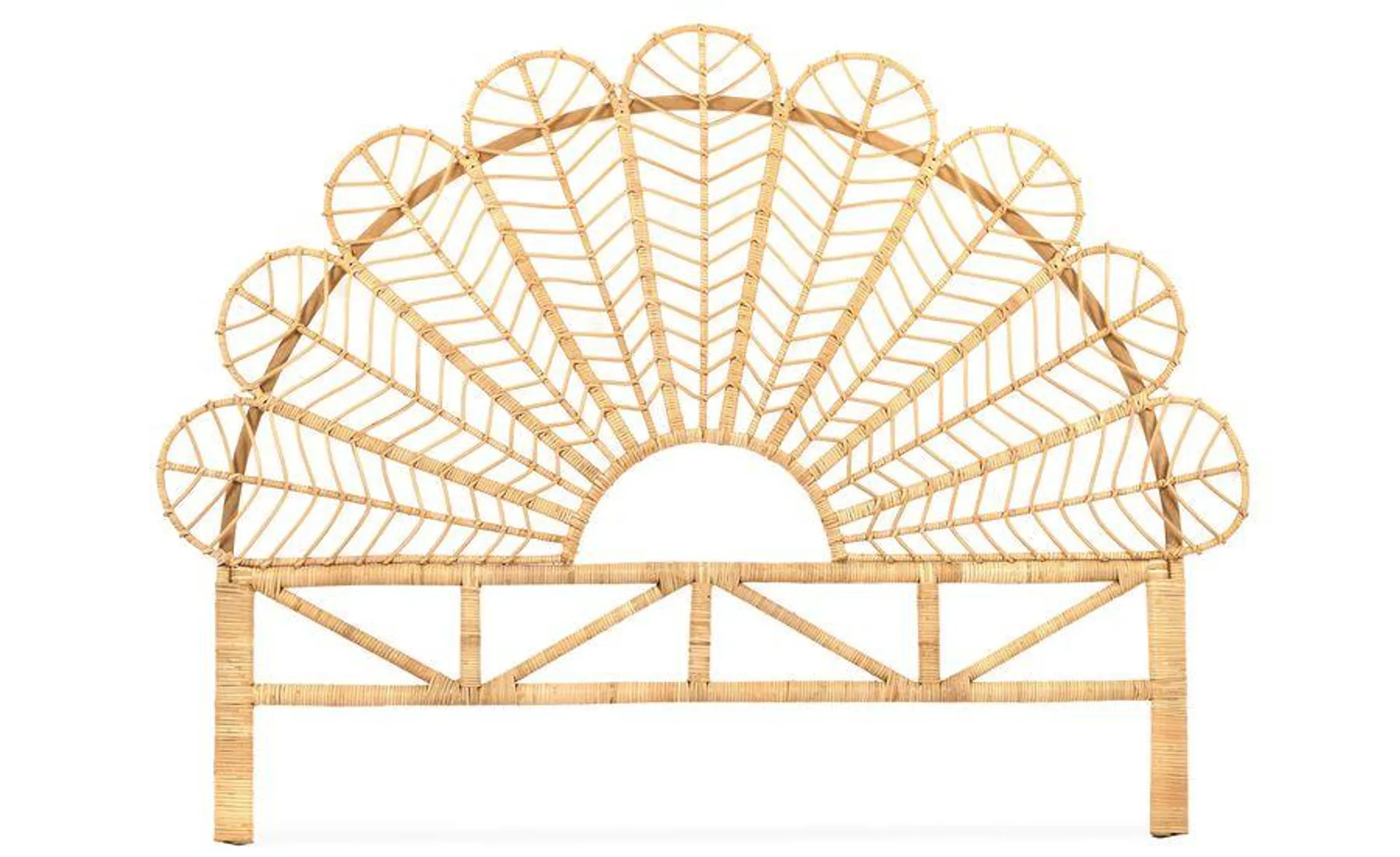 Cabecero de ratán Papeete 160cm Madera clara