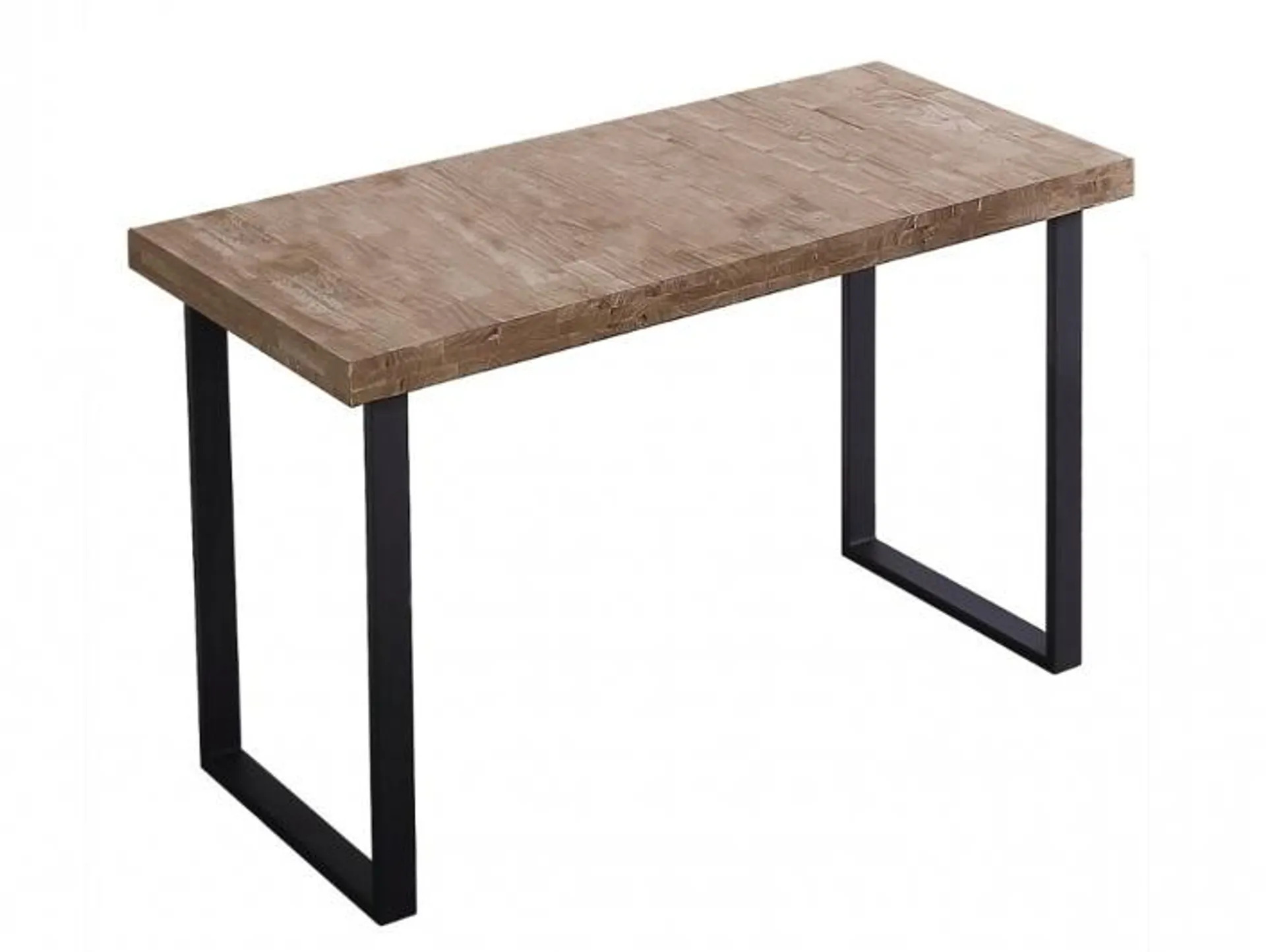 Mesa estudio con patas metal negro y tapa color roble american