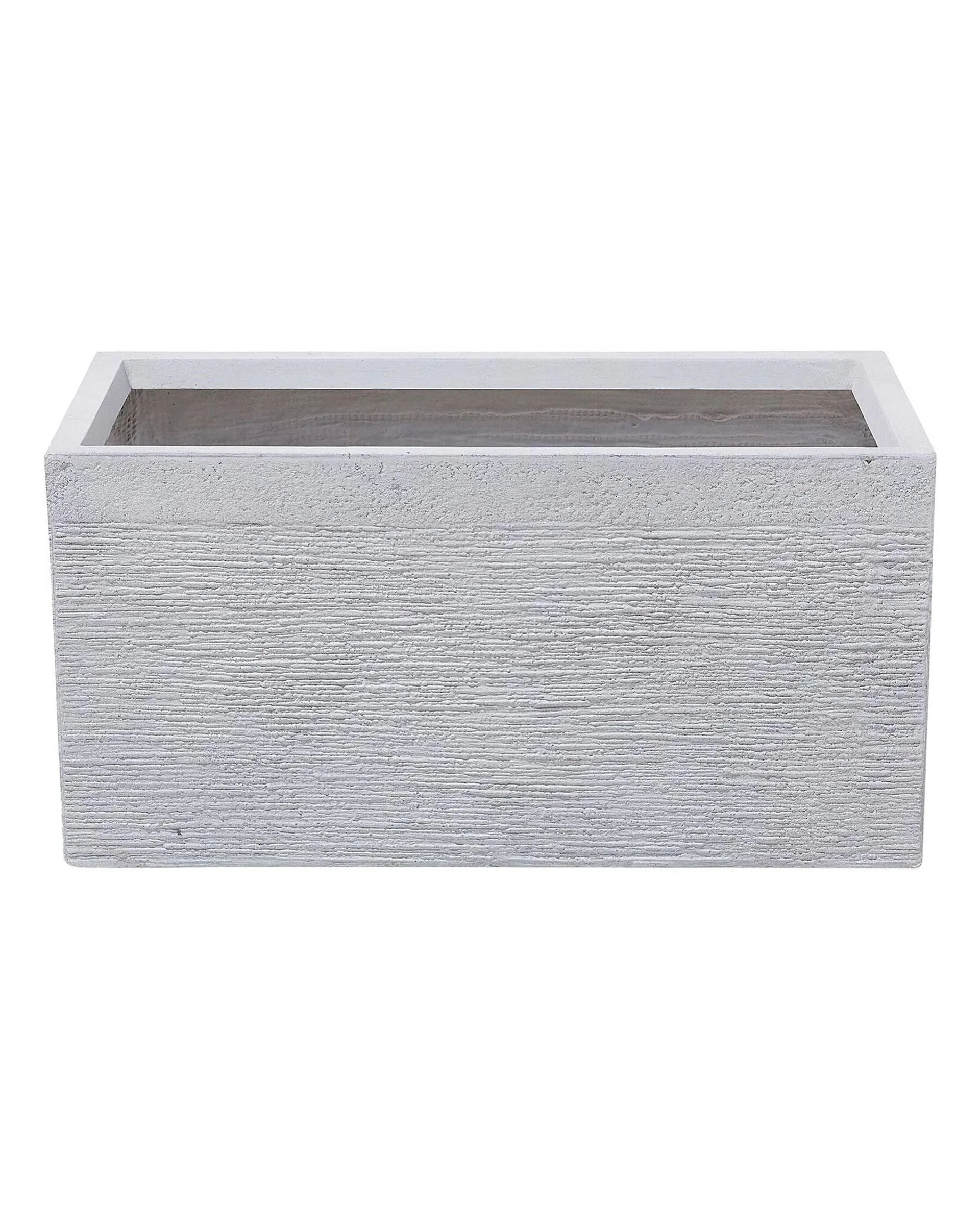 Maceta rectangular blanca 60x29x30 cm MYRA