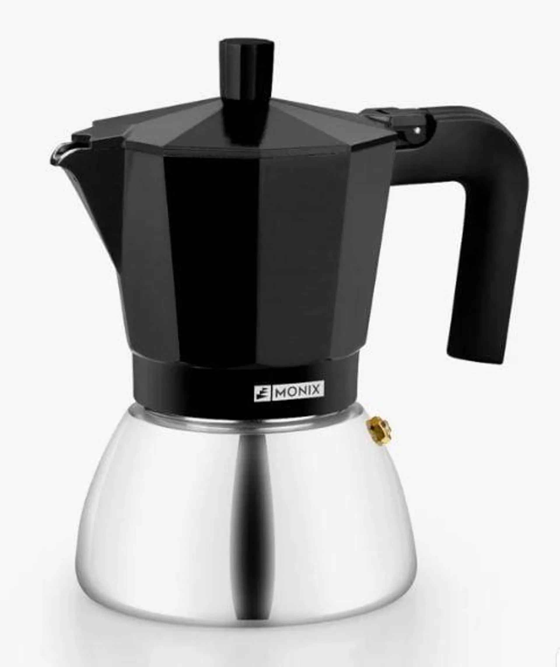 Cafetera Induction Inox Black 3 Tazas Monix