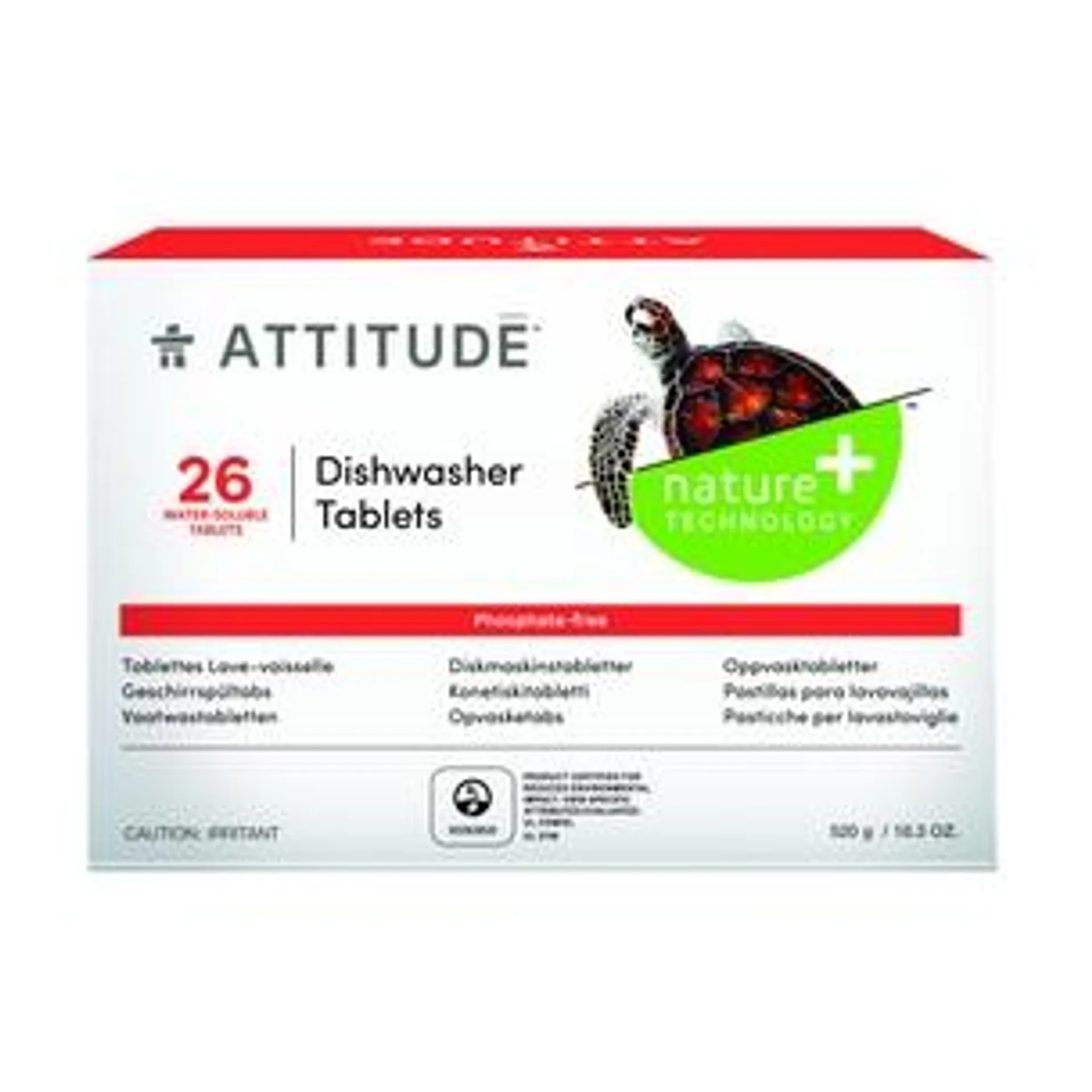 Detergente ECO para máquina lavavajillas Attitude, 26 dósis