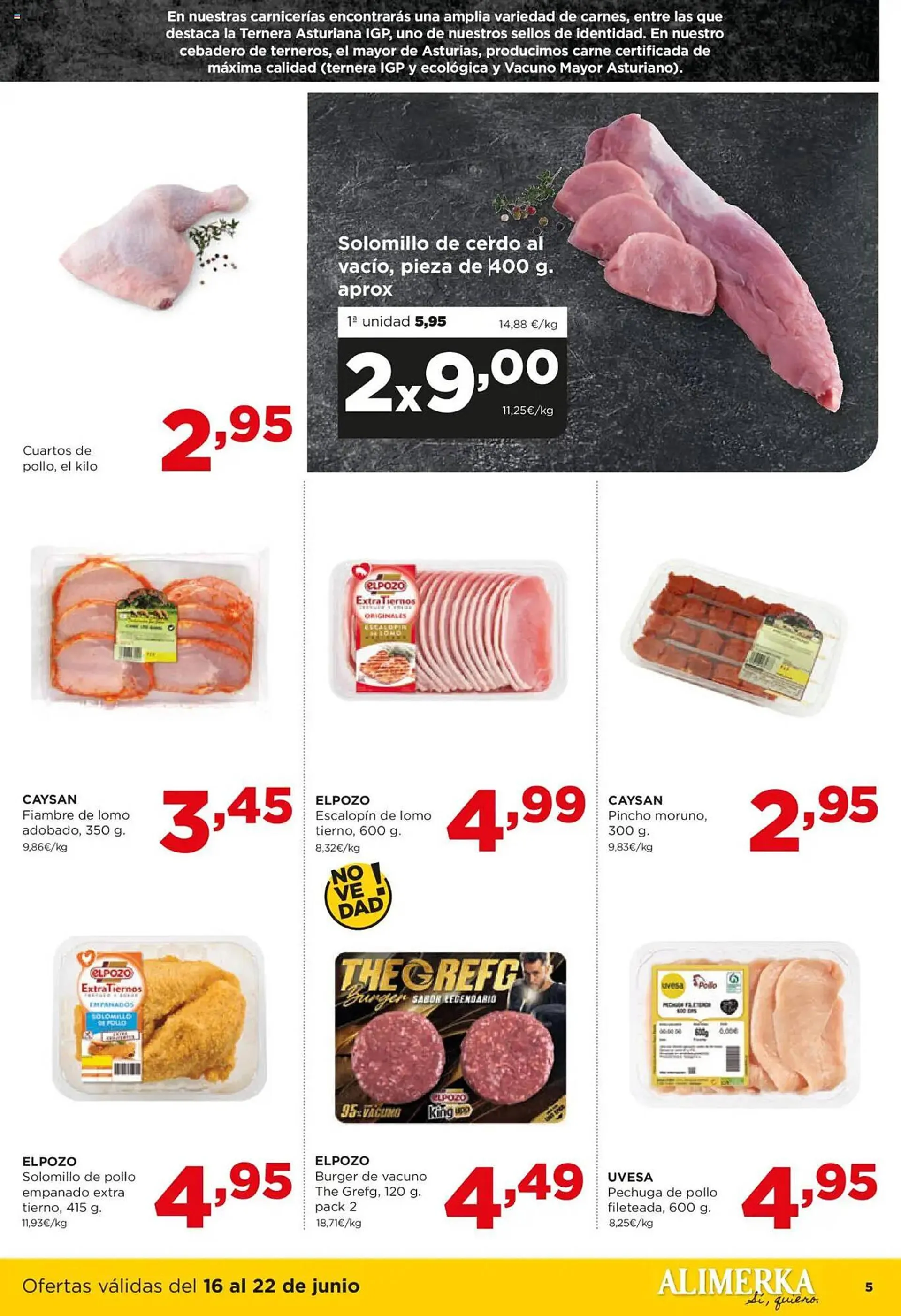 Catálogo de Folleto Alimerka 16 de junio al 22 de junio 2025 - Página 5