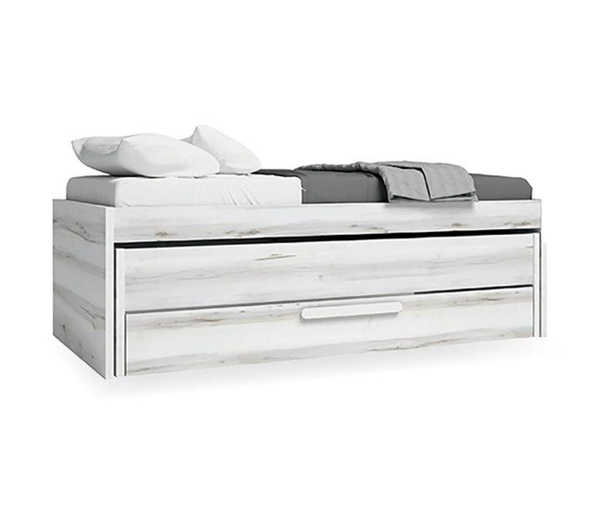 Cama nido 90x190cm SNOW color gris y blanco