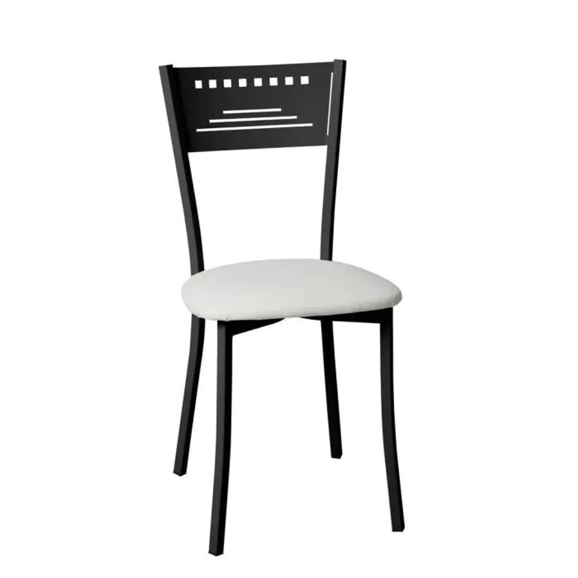 Silla de Cocina Negra con Asiento Tapizado 897/NG