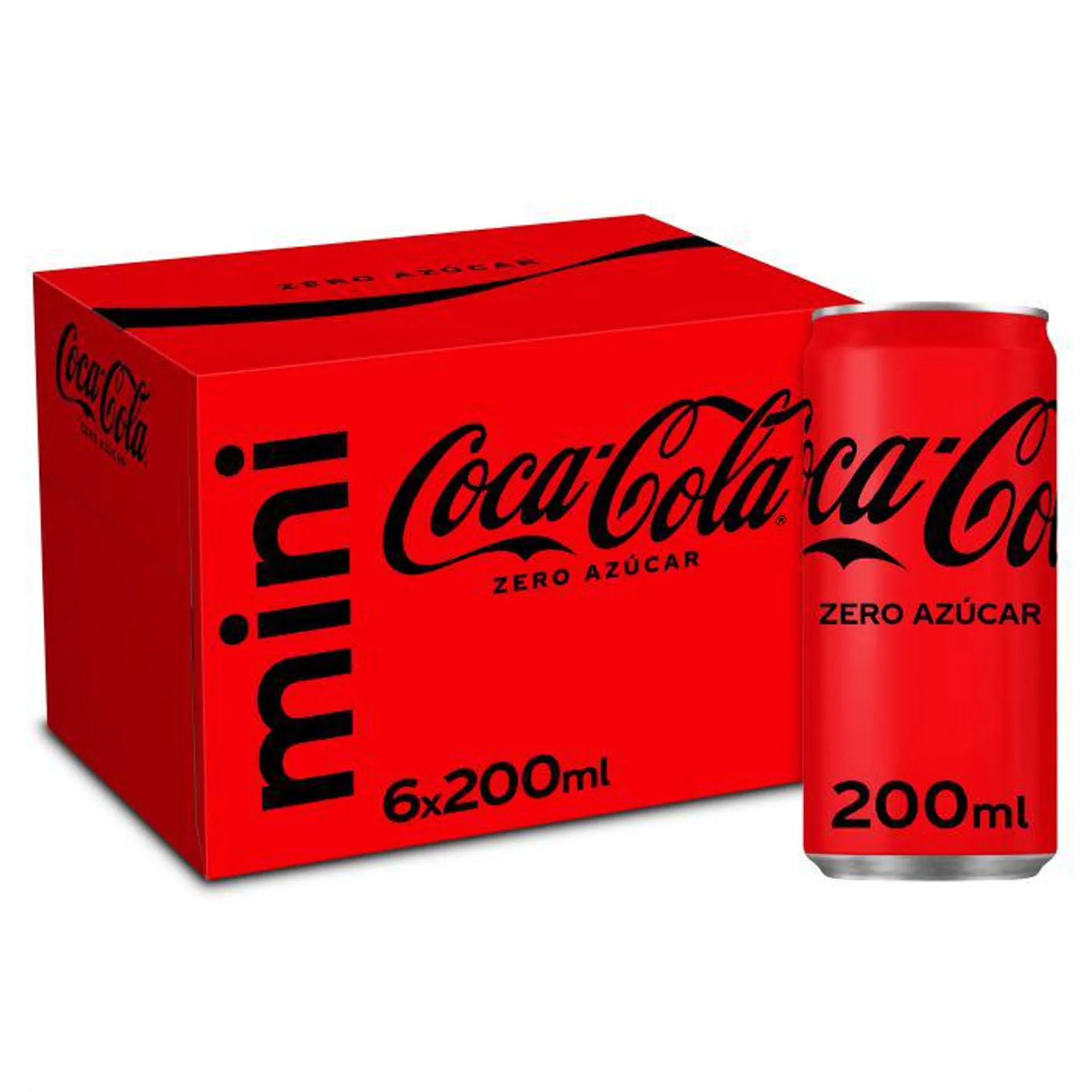 Refresco cola zero coca cola lata p-6x20cl