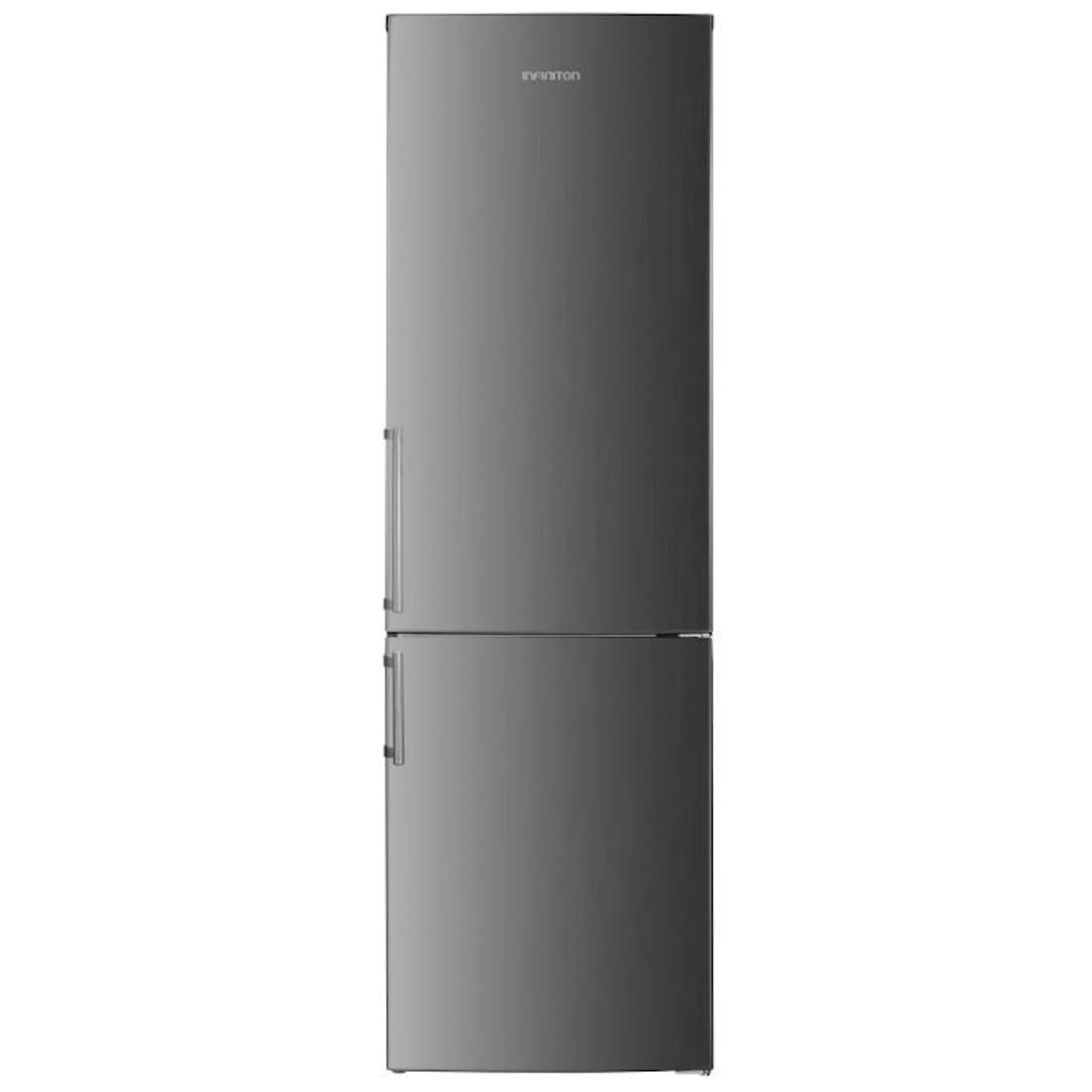 INFINITON Frigorifico Combi FGC-253C80XEH, 253 Litros, 180 cm, Ancho 55 cm, Tirador exterior, E, Inox