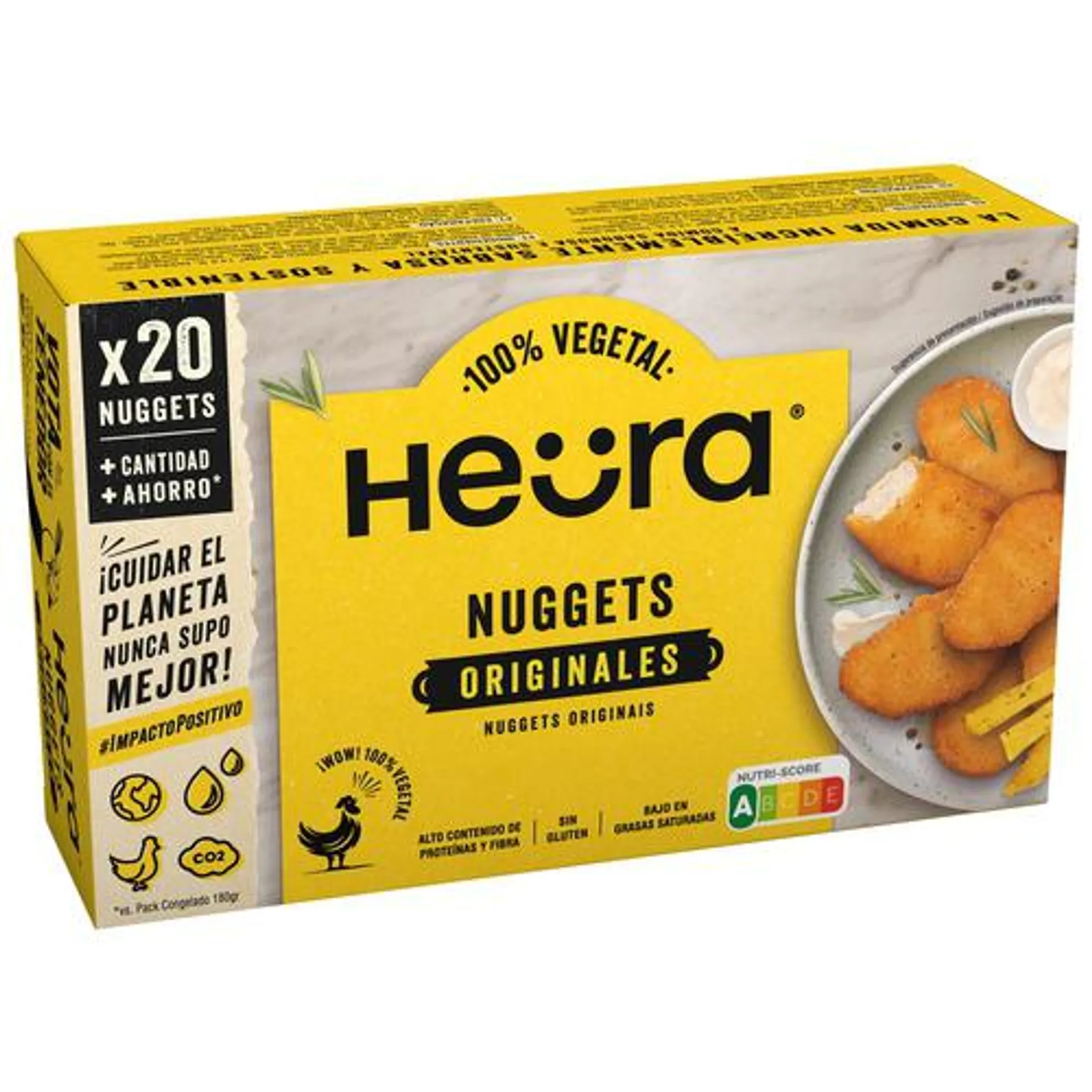 HEÜRA Nuggets vegetales a base de proteína de soja HEÜRA 20 uds.