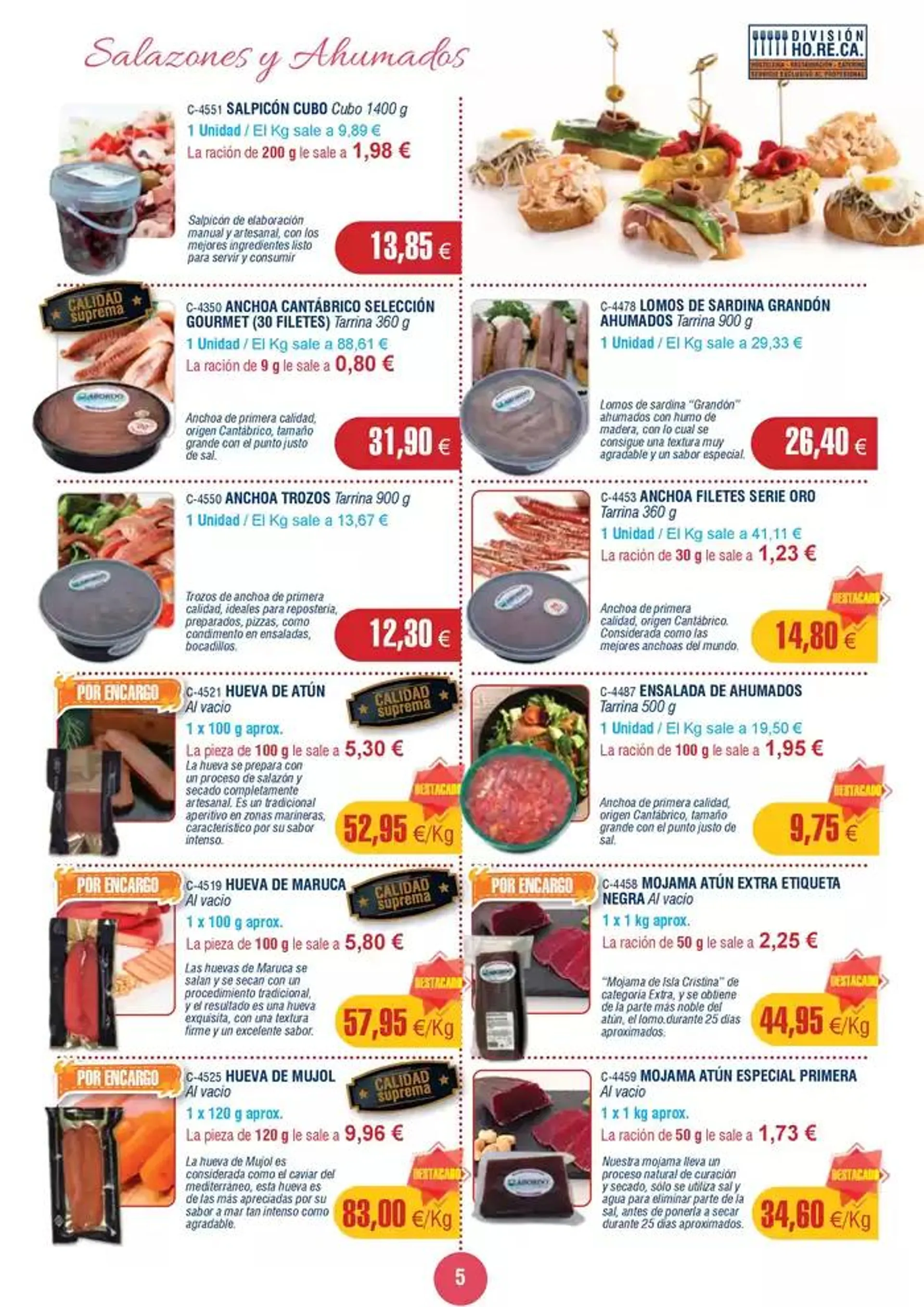 Catálogo de Precios válidos sujetos a posibles variaciones del 19 de mayo al 15 de junio de 2025. Precios sin I.V.A. 20 de mayo al 15 de junio 2025 - Página 5