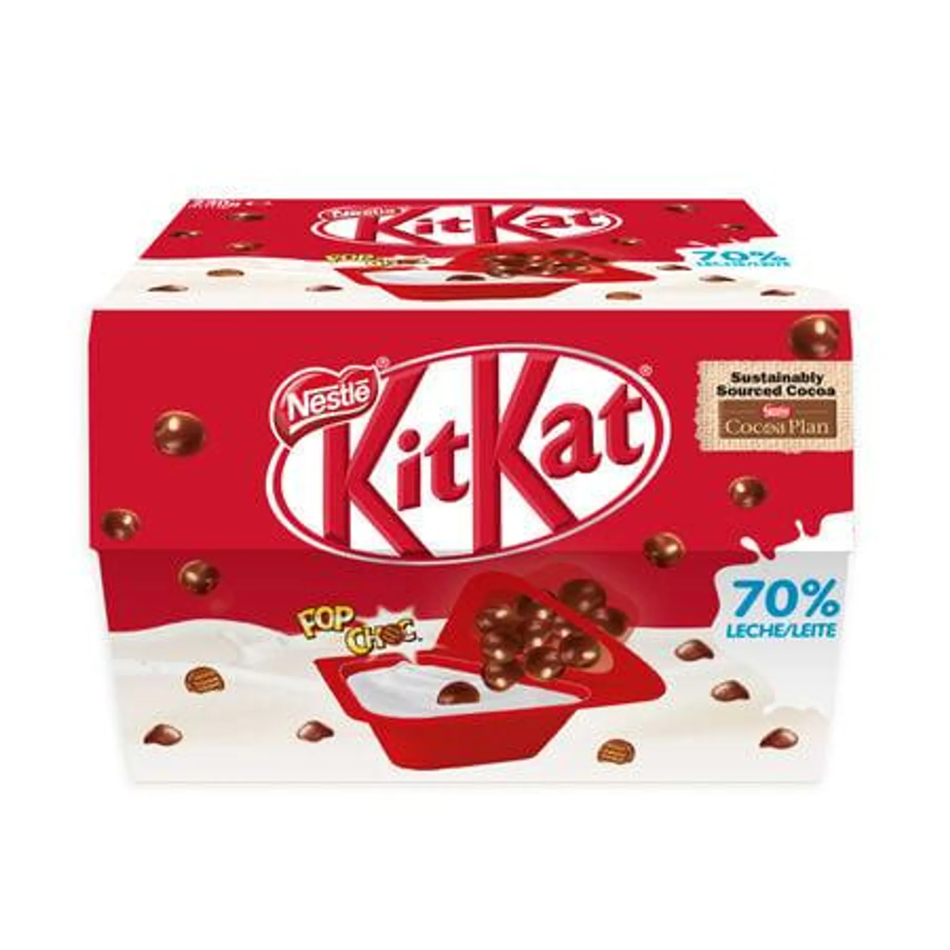 Yogur Kit Kat Nestlé 230g pack 2 con bolitas de cholocate