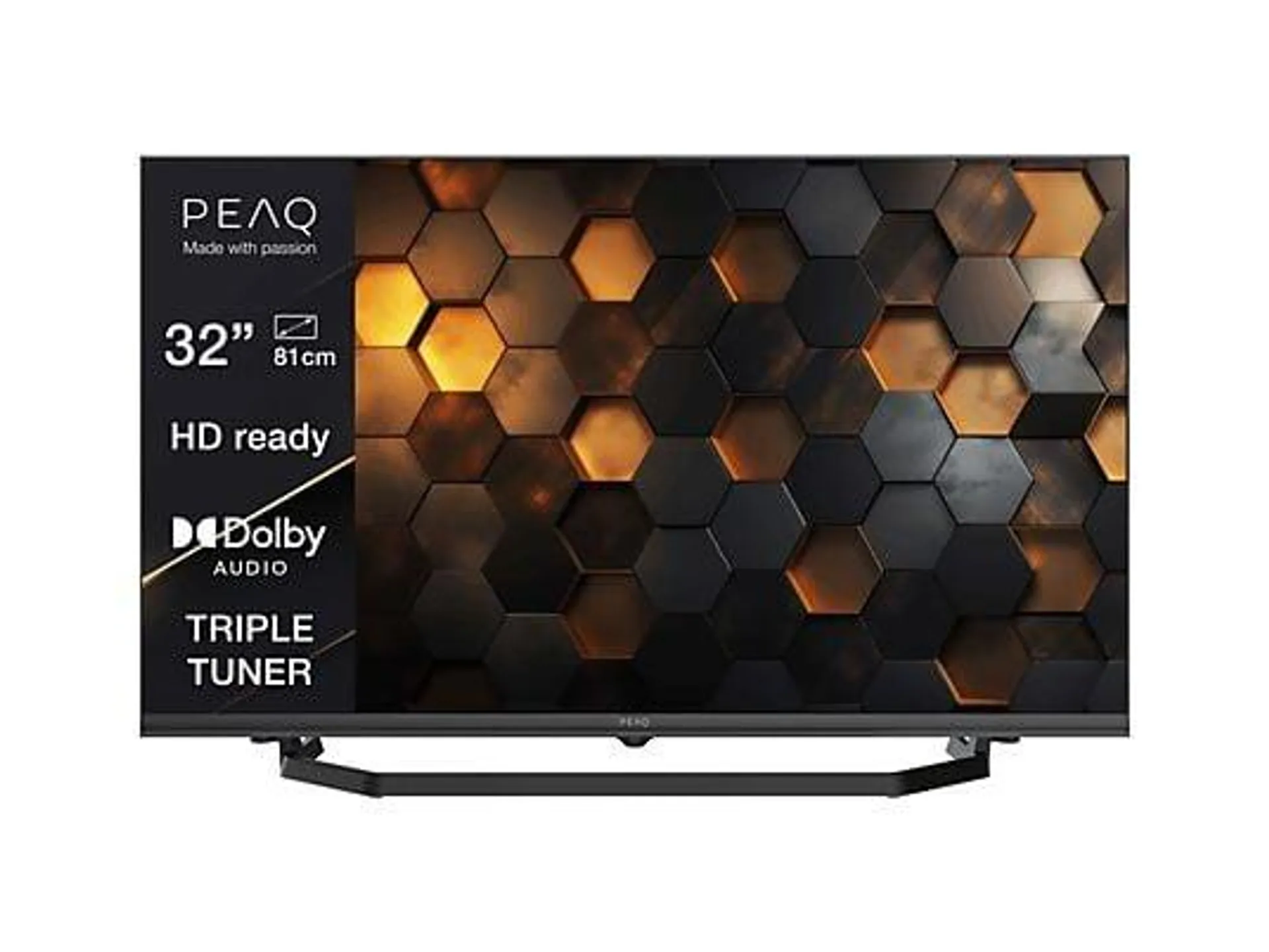 TV DLED 32" - Peaq PTV 32H-5024C, HD-ready, Triple Tuner, Dolby Audio, Negro