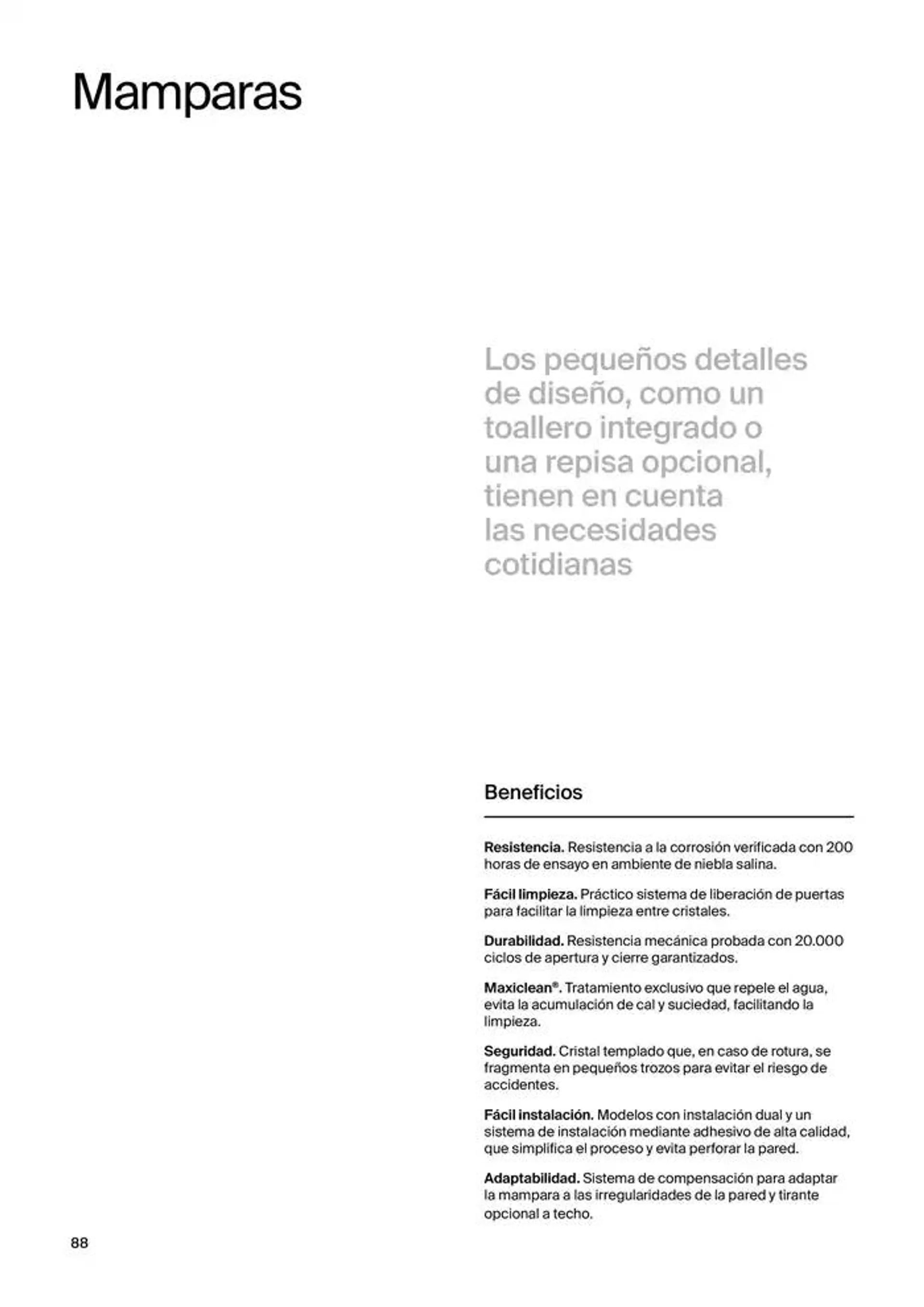 Catálogo de Platos de Ducha, Bañeras y Mamparas 9 de enero al 31 de diciembre 2025 - Página 90
