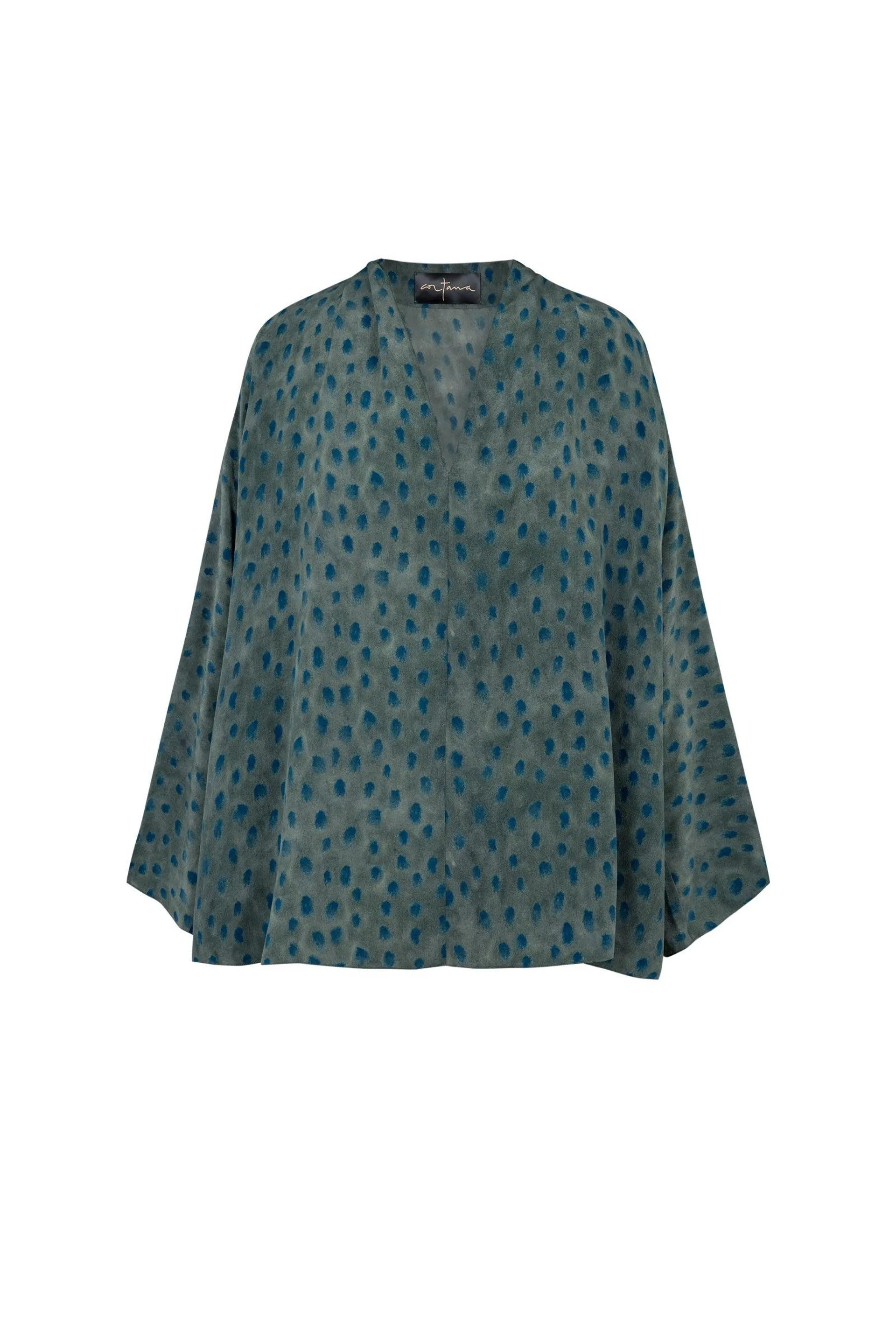 Lou, blusa en seda ciro print