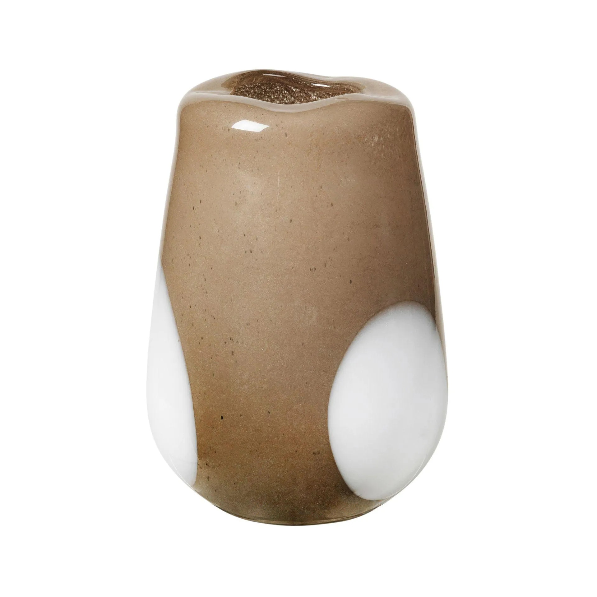 Ada Dot glass vase 26 cm simply taupe warm grey