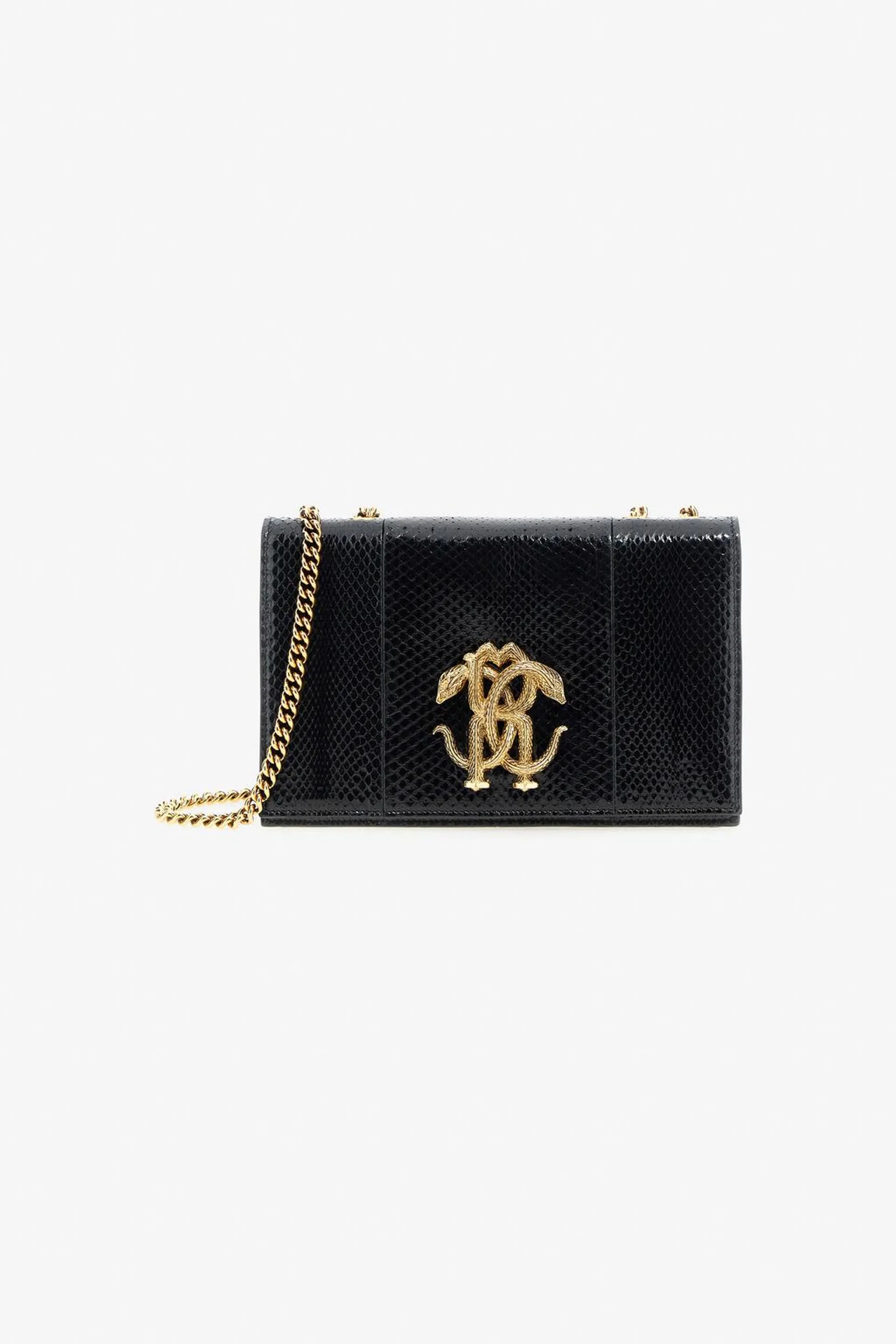 Shoulder Bag with Monogram Mirror Snake