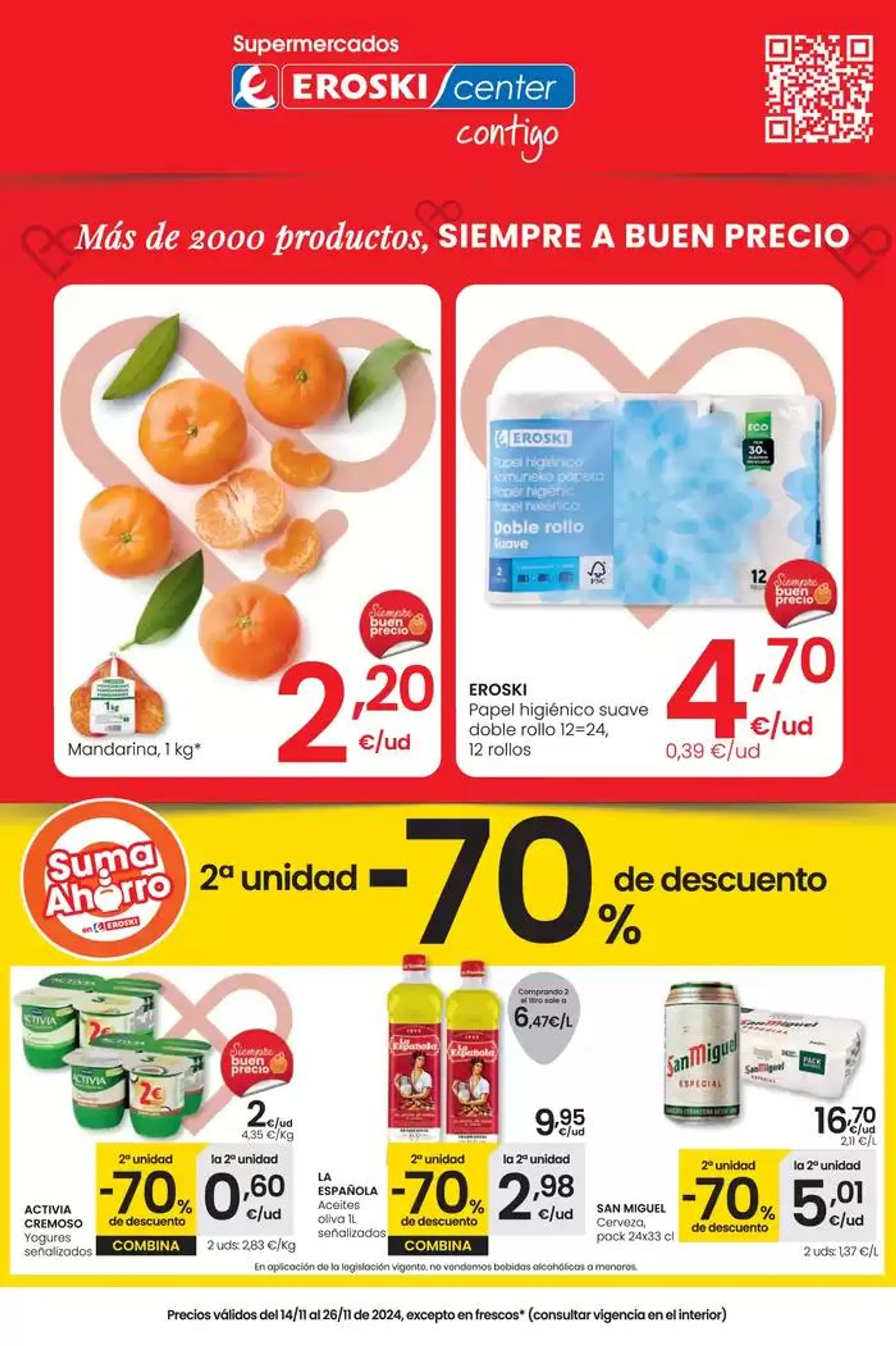 Más de 2000 productos, SIEMPRE A BUEN PRECIO EROSKI CENTER - 1