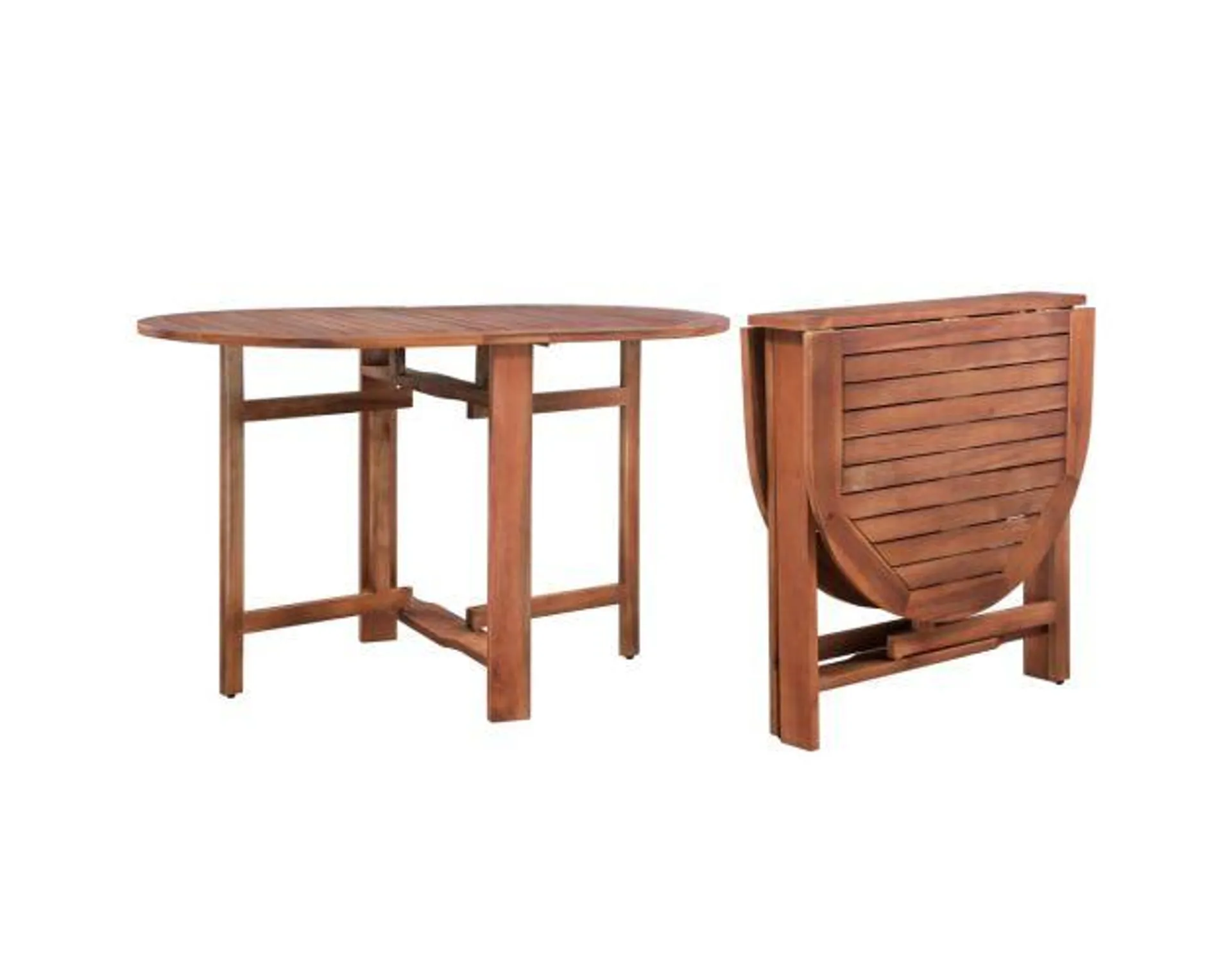 vidaXL mesa de jardín de madera de acacia maciza 120x70x74 cm