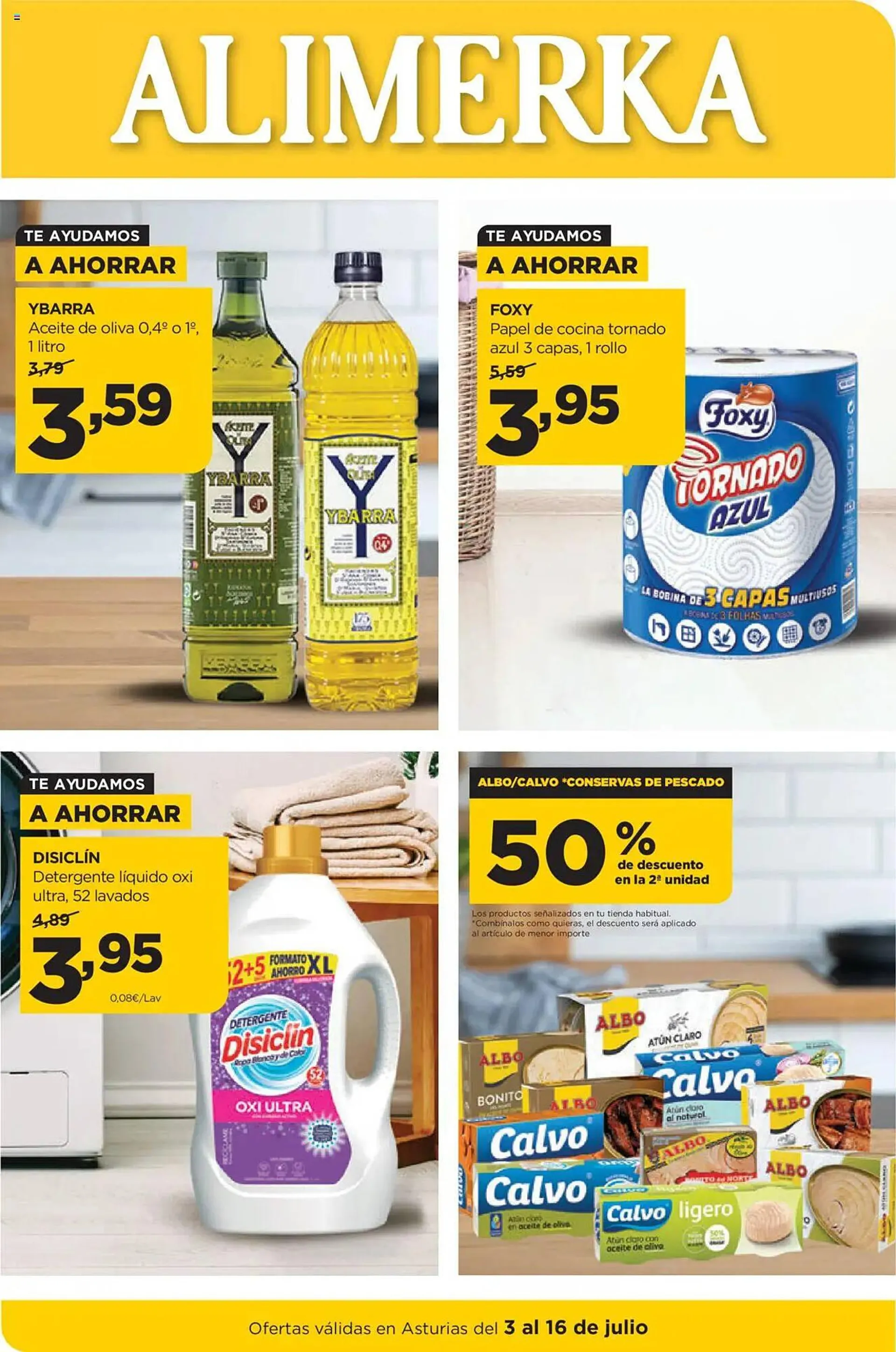 Catálogo de Folleto Alimerka 3 de julio al 16 de julio 2025 - Página 1