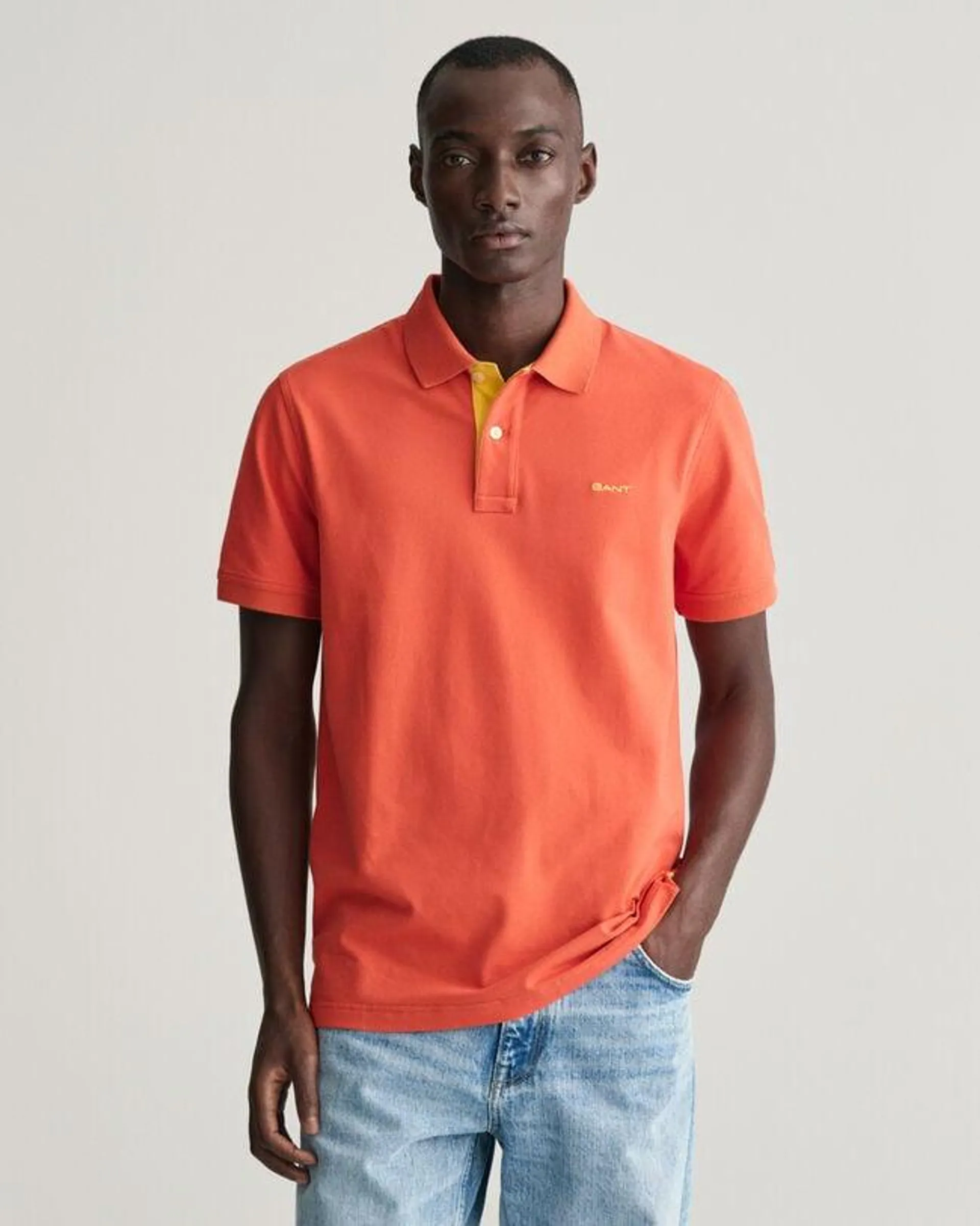 Polo de piqué en contraste