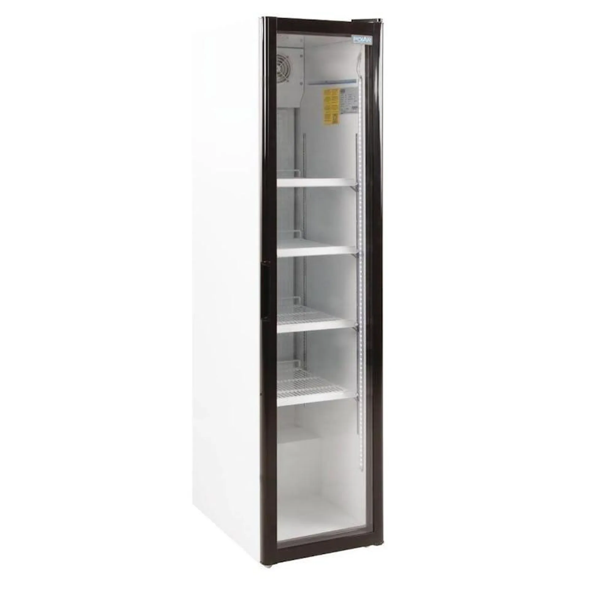 Frigorífico expositor slimline para bebidas, blanco, con puerta de vidrio, Polar 300L CS586