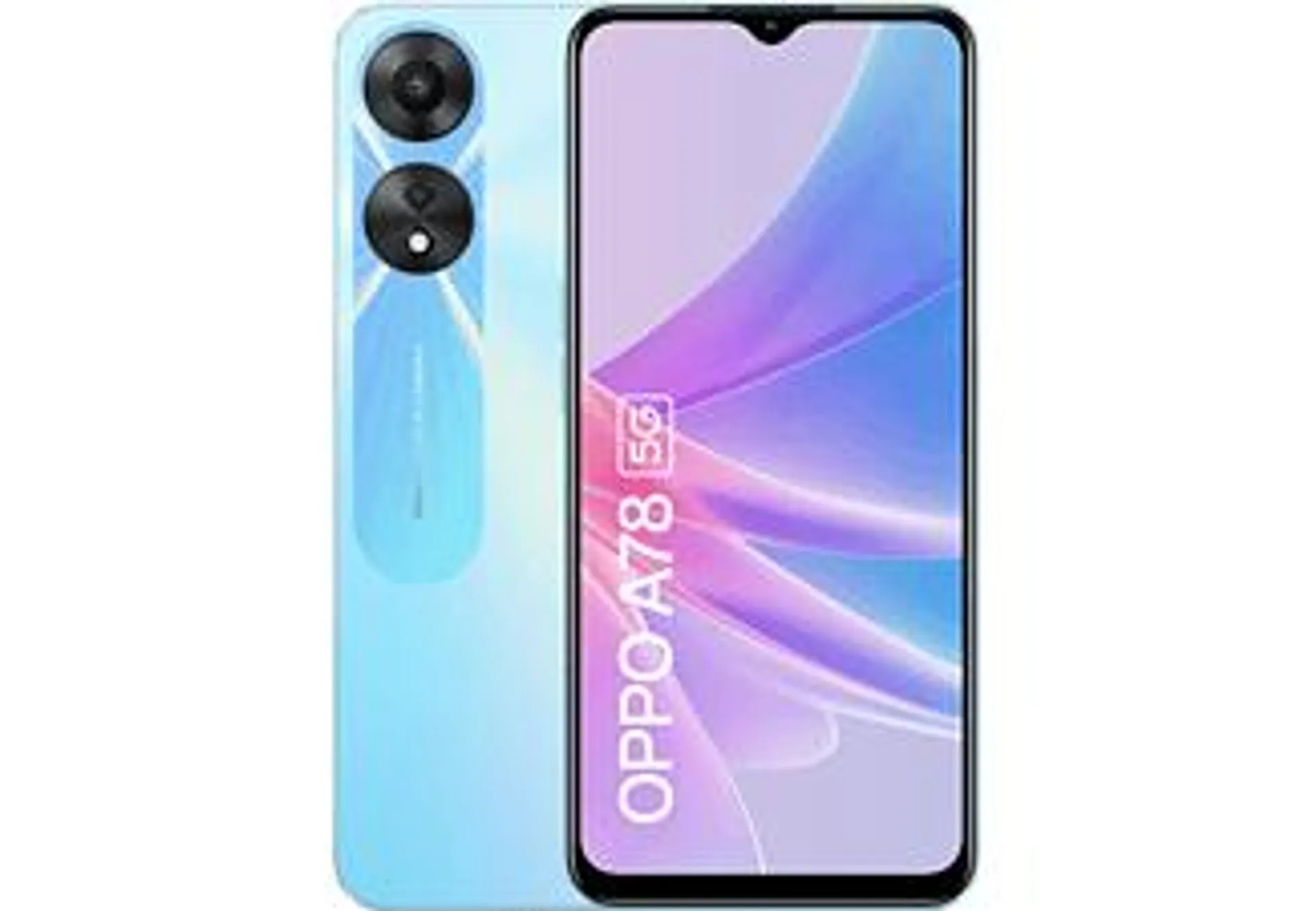 Móvil - OPPO A78 5G, Glowing Blue, 128 GB, 8GB RAM, 6.56" HD+, MediaTek Dimensity 700, 5000 mAh, Android 13