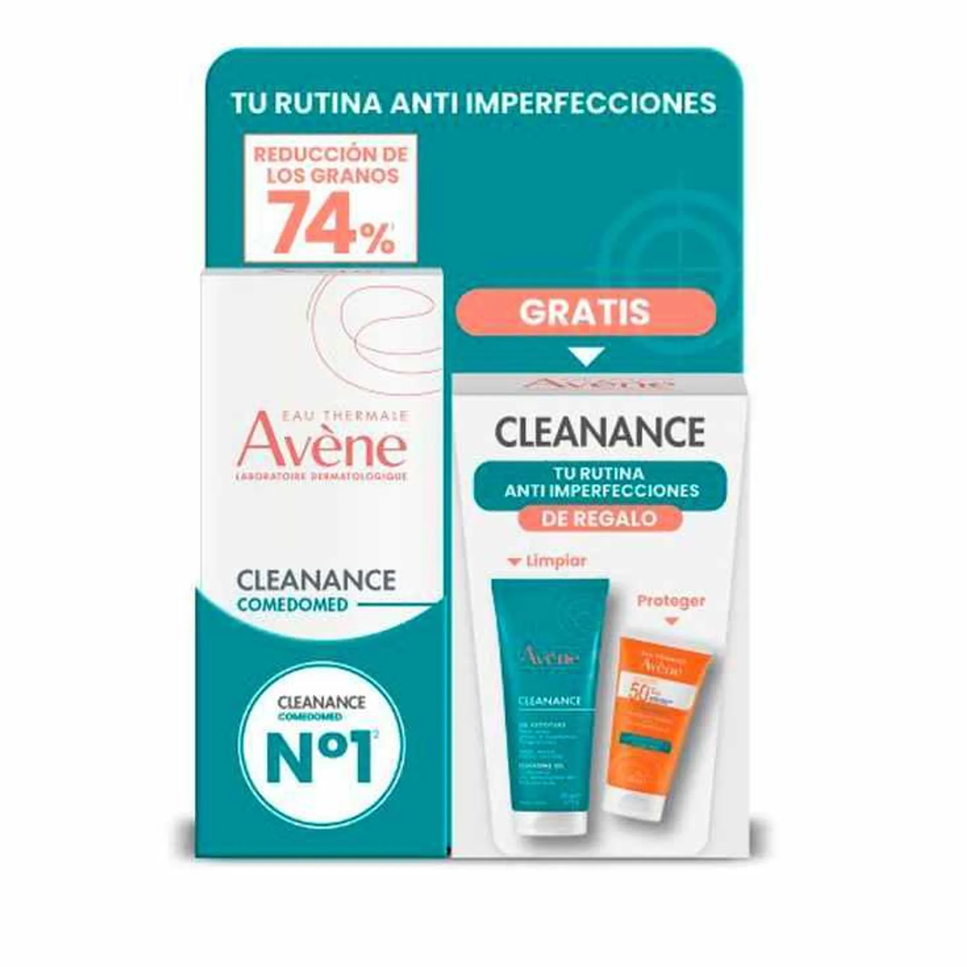 avene cleanance comedomed limpiador pack 2 piezas