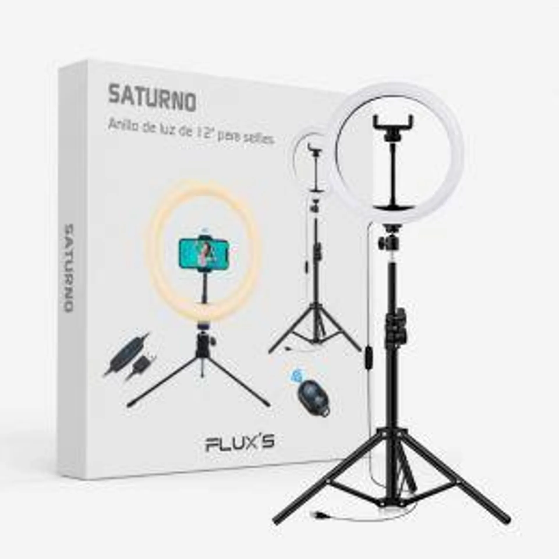 ANILLO LUZ FLUXS PARA SELFIES SATURNO
