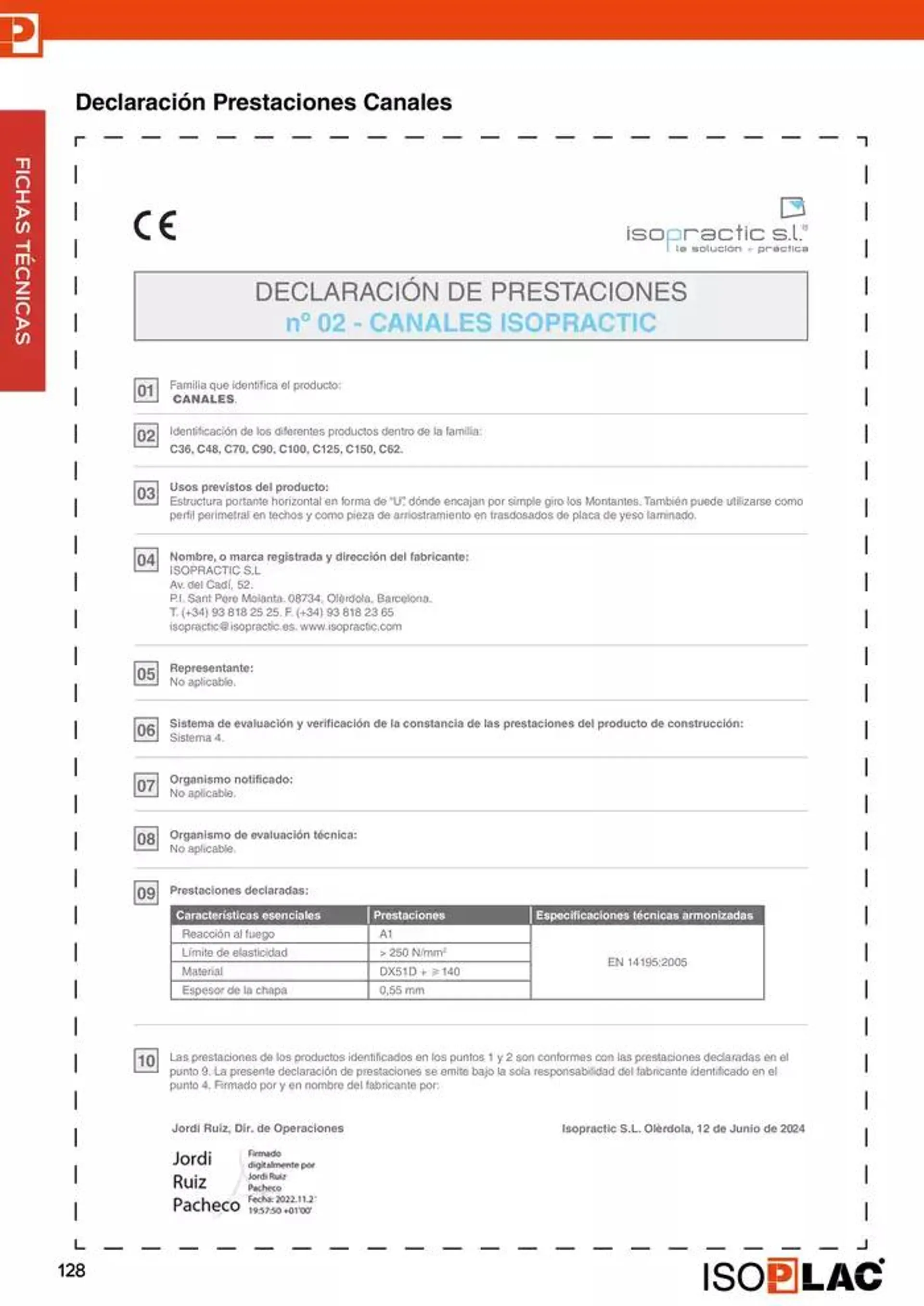 Catálogo de Manual Técnico Isoplac 15 de noviembre al 30 de noviembre 2024 - Página 128