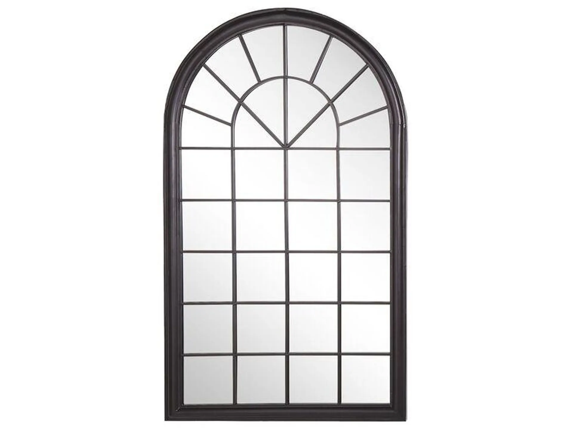Espejo de pared de metal negro 77 x 130 cm TREVOL