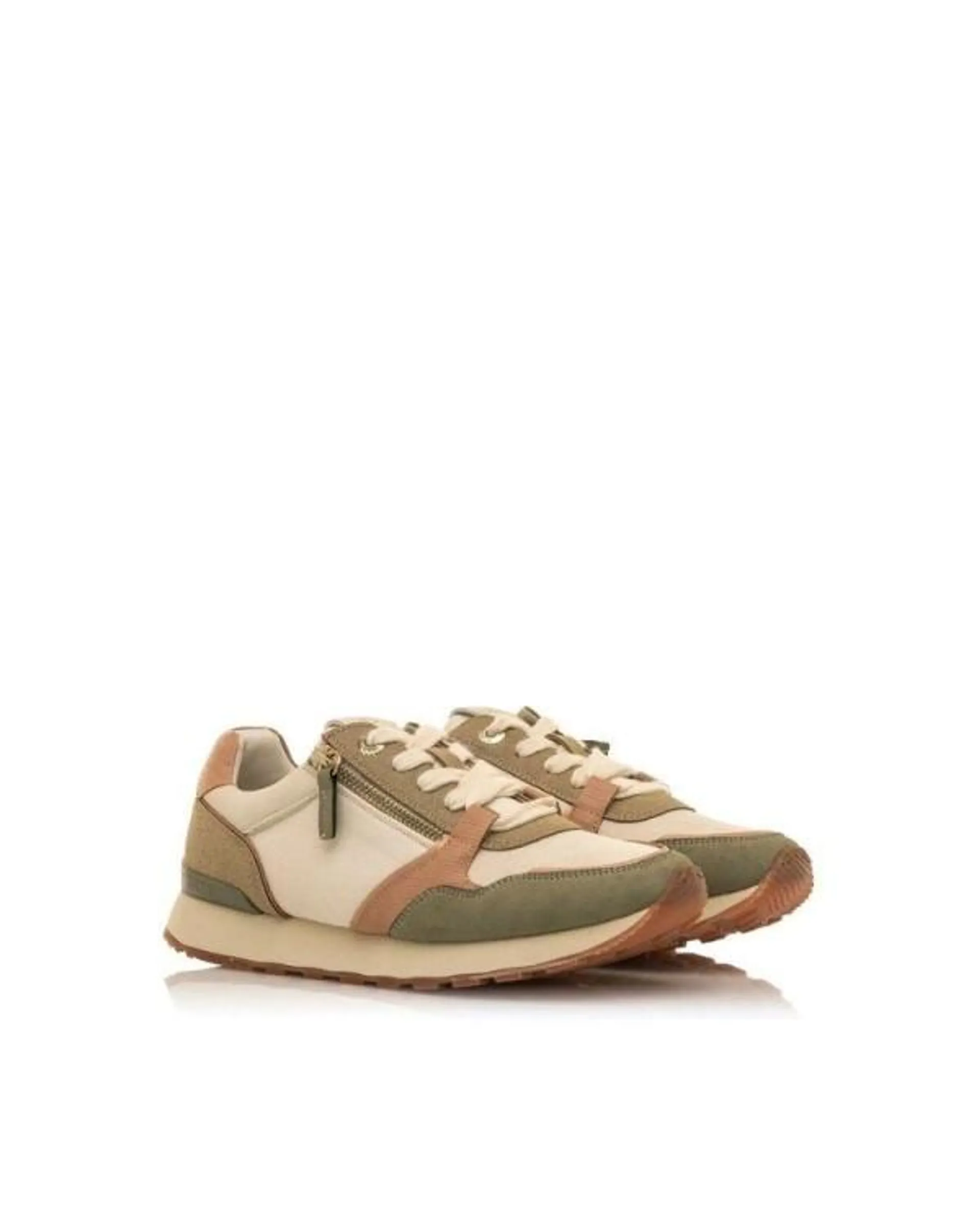 Zapatillas Bajas Mujer Beige 60391