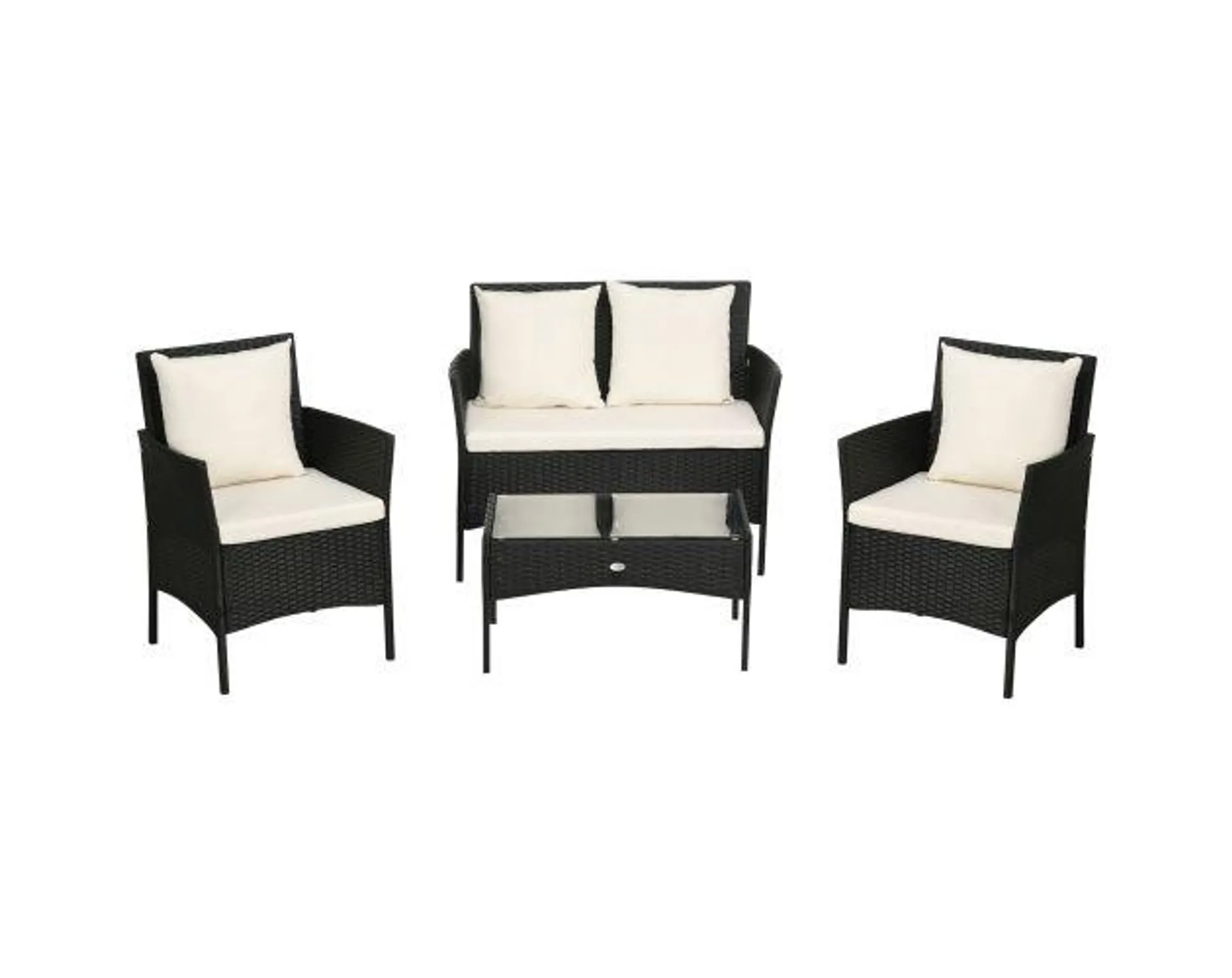Muebles de jardín 103x55x85 cm acero, pe Outsunny